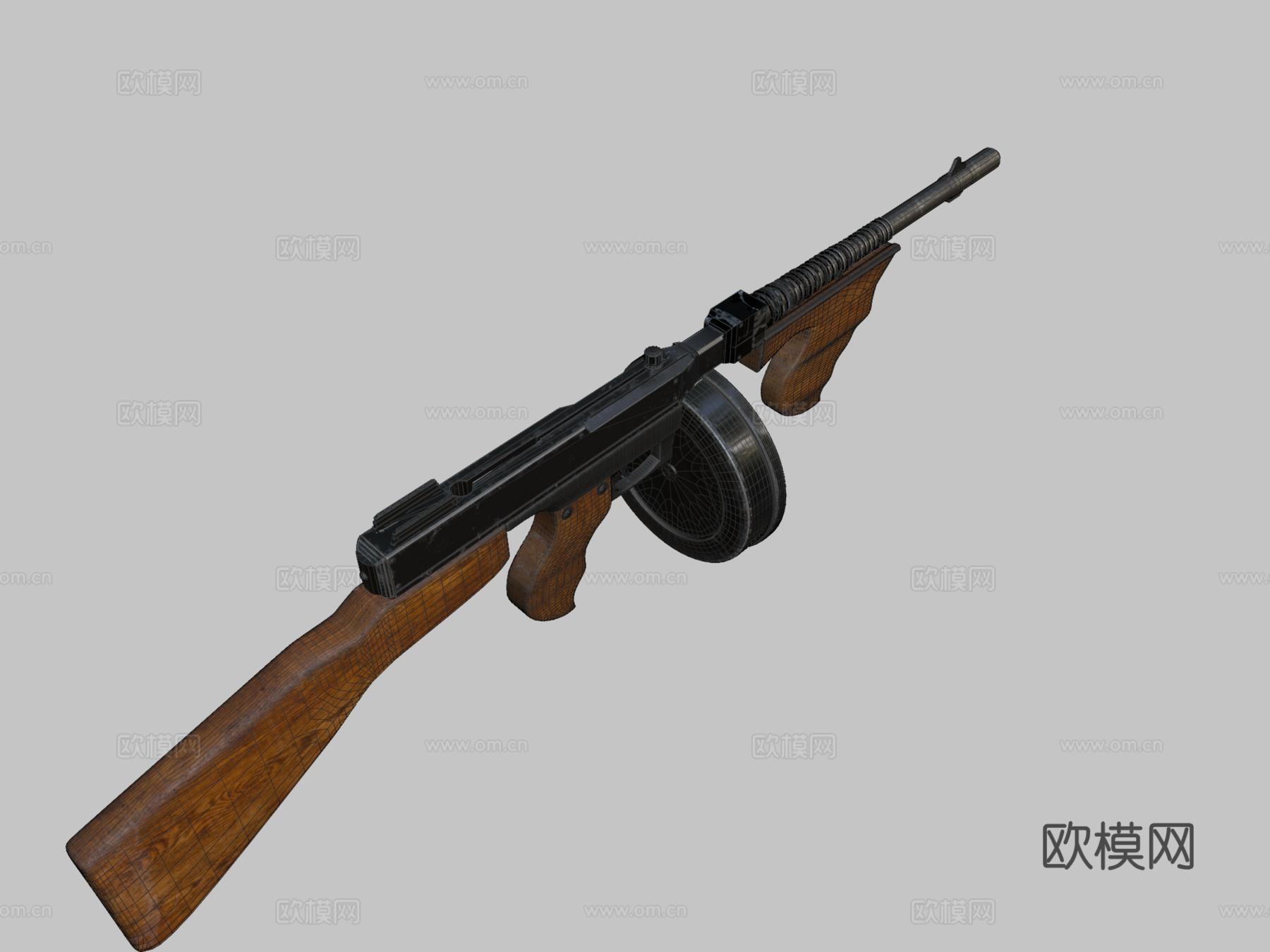 汤普森武器su模型