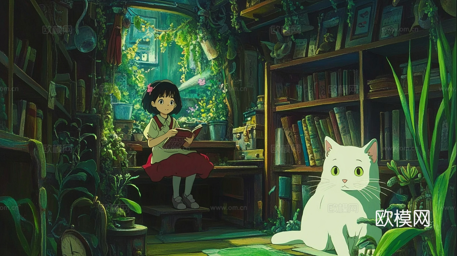 童趣卡通儿童房人物挂画下载（渲染图4）