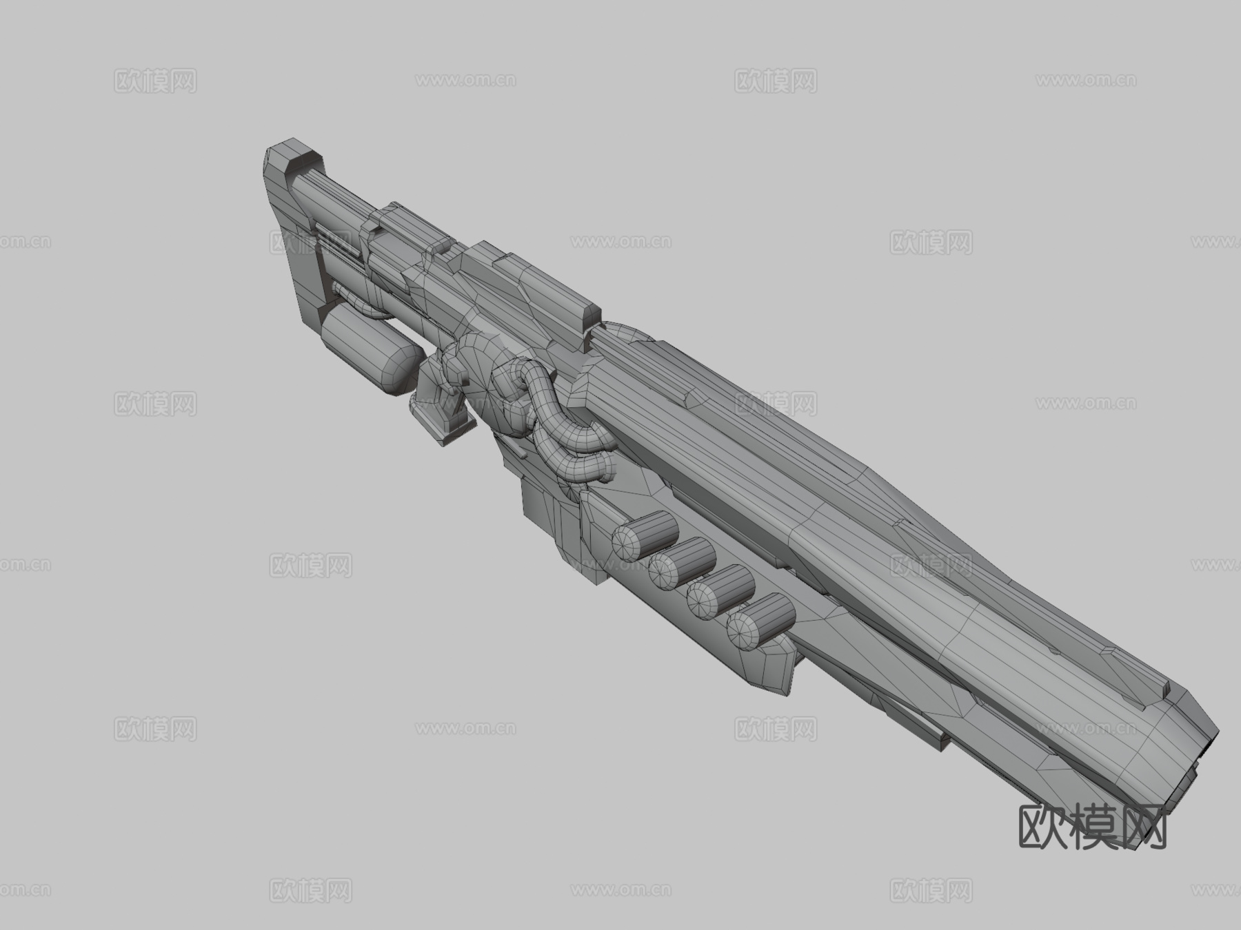 科幻脉冲步枪3d模型