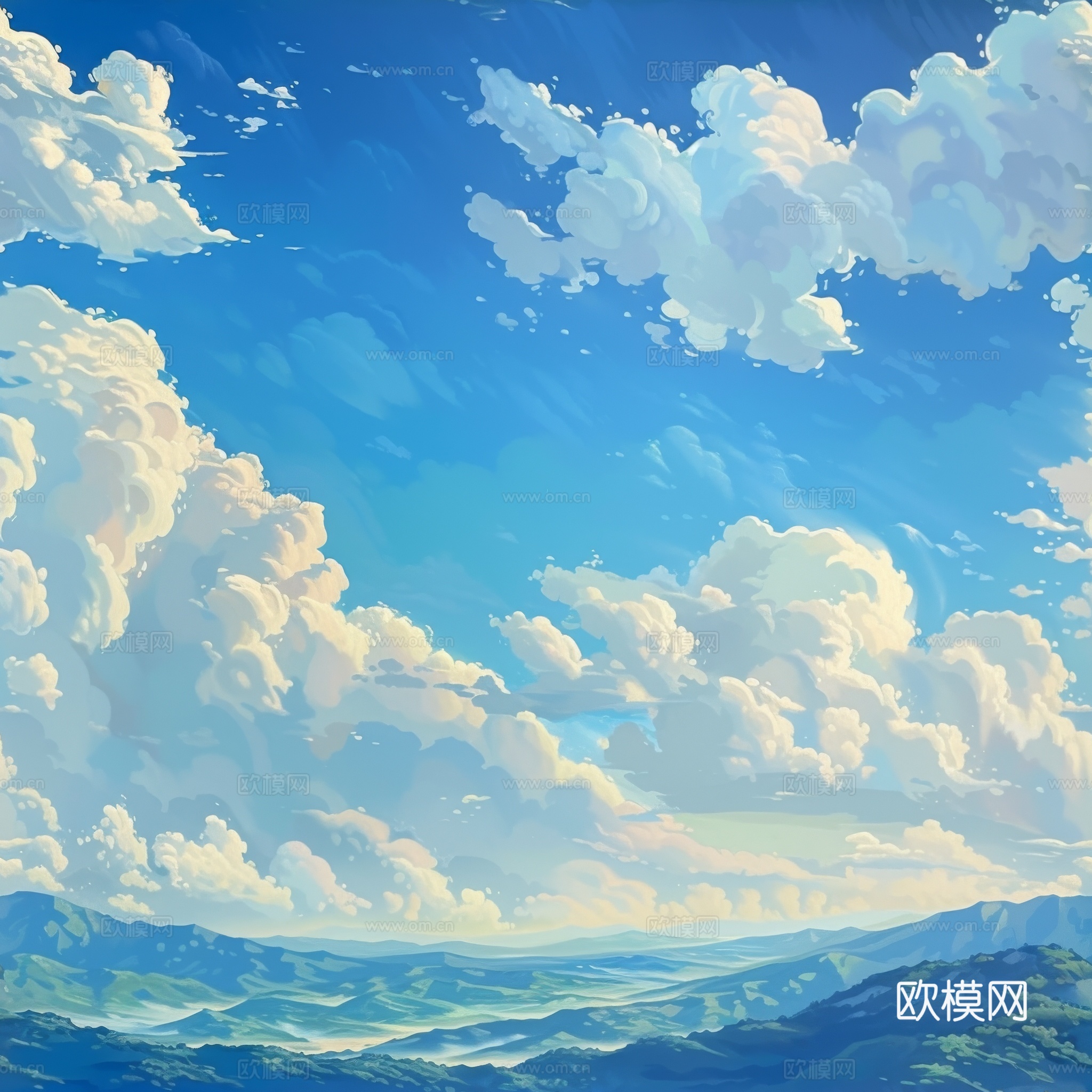 外景天空蓝天白云
