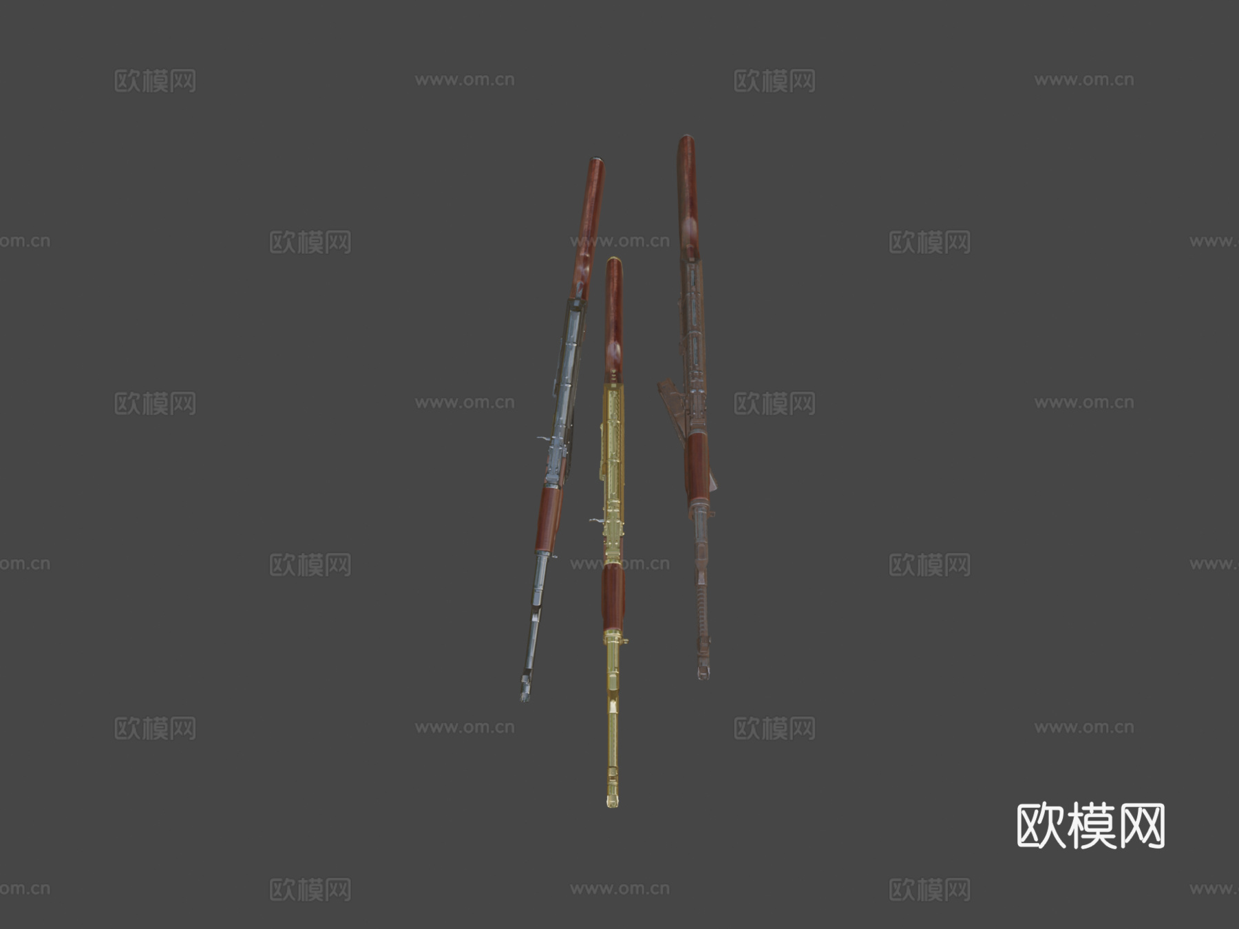 AK47带变体3d模型