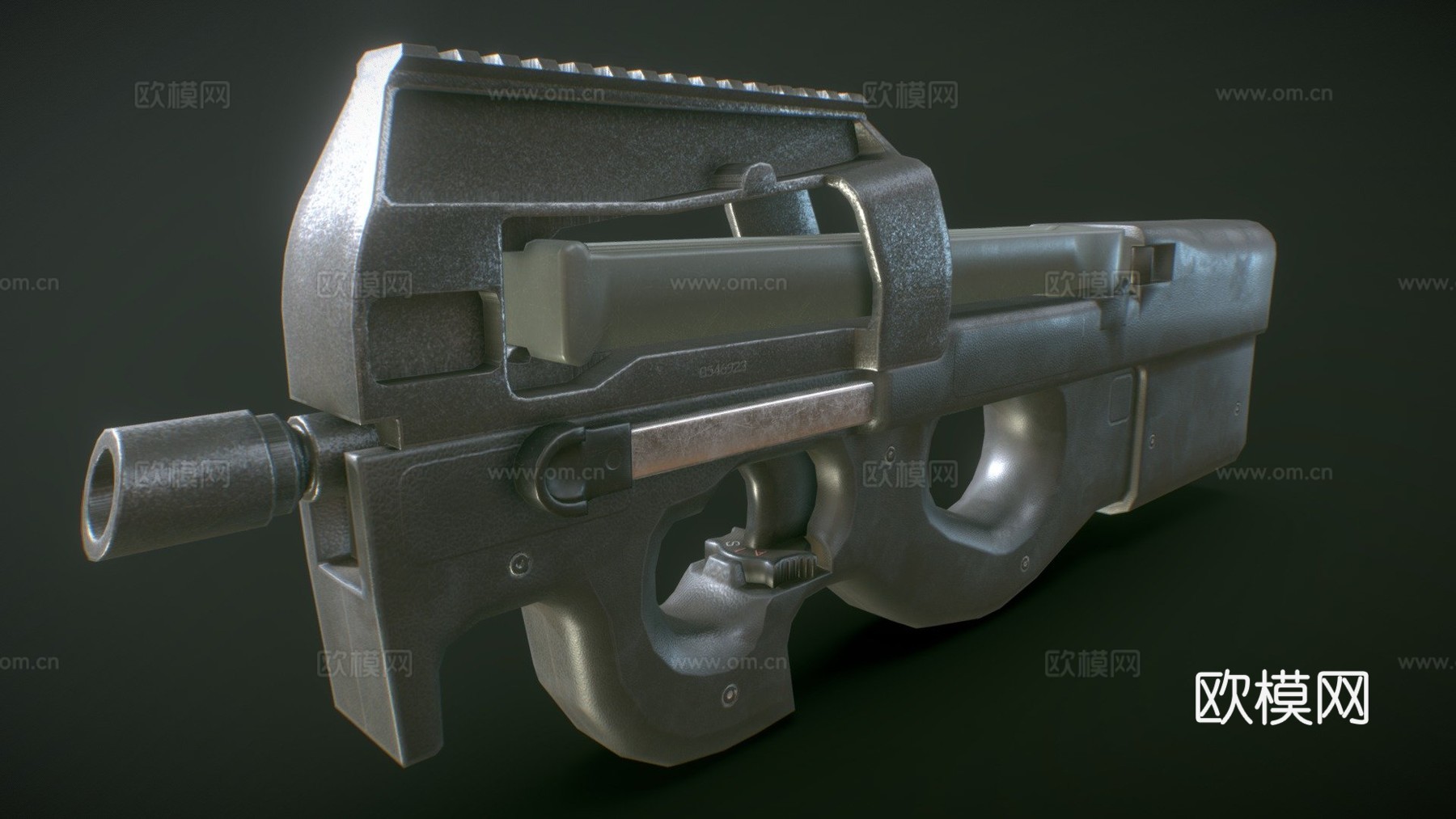 P90 牛犊式卡宾枪su模型
