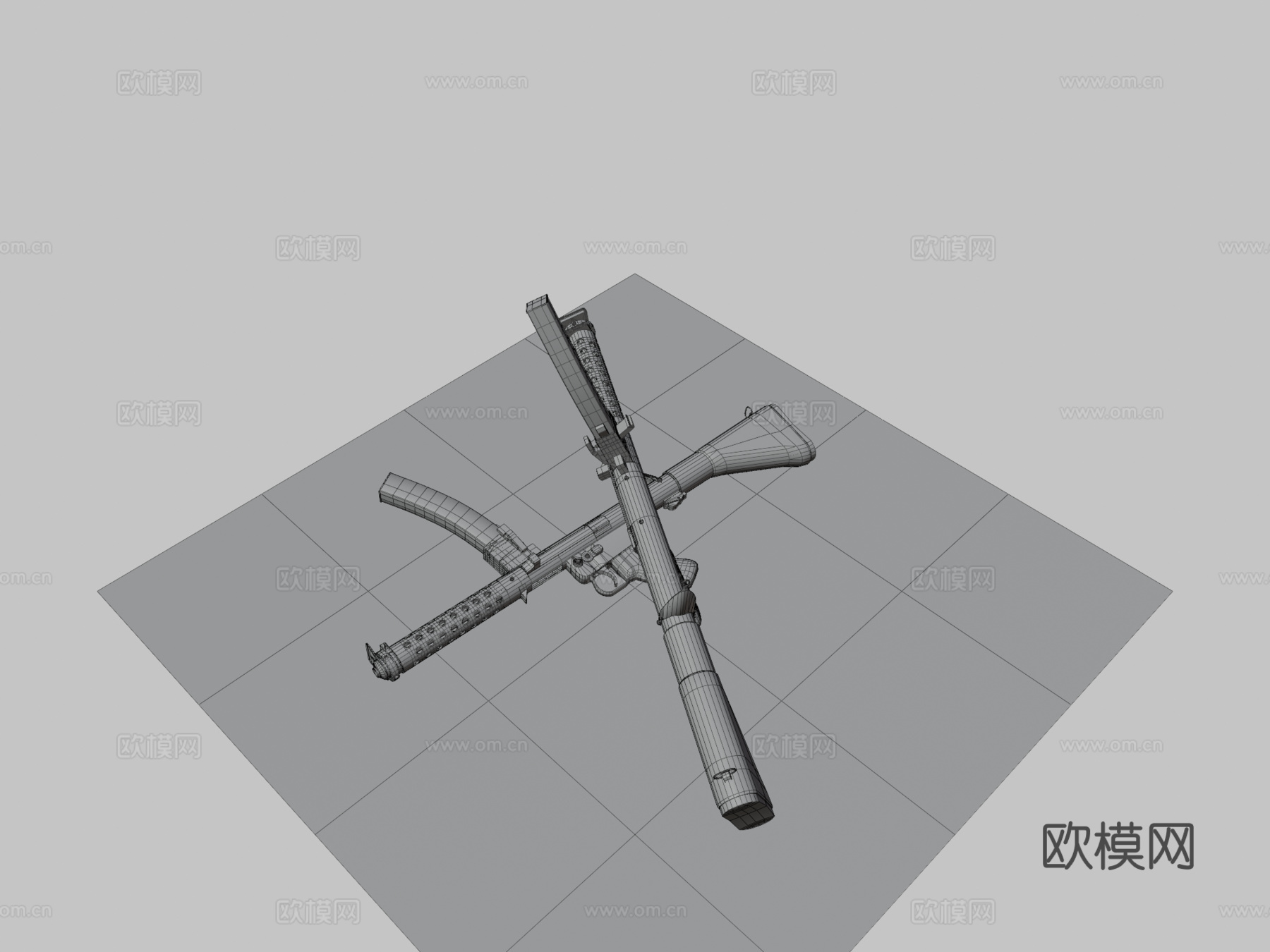 Lithgow f1冲锋枪3d模型