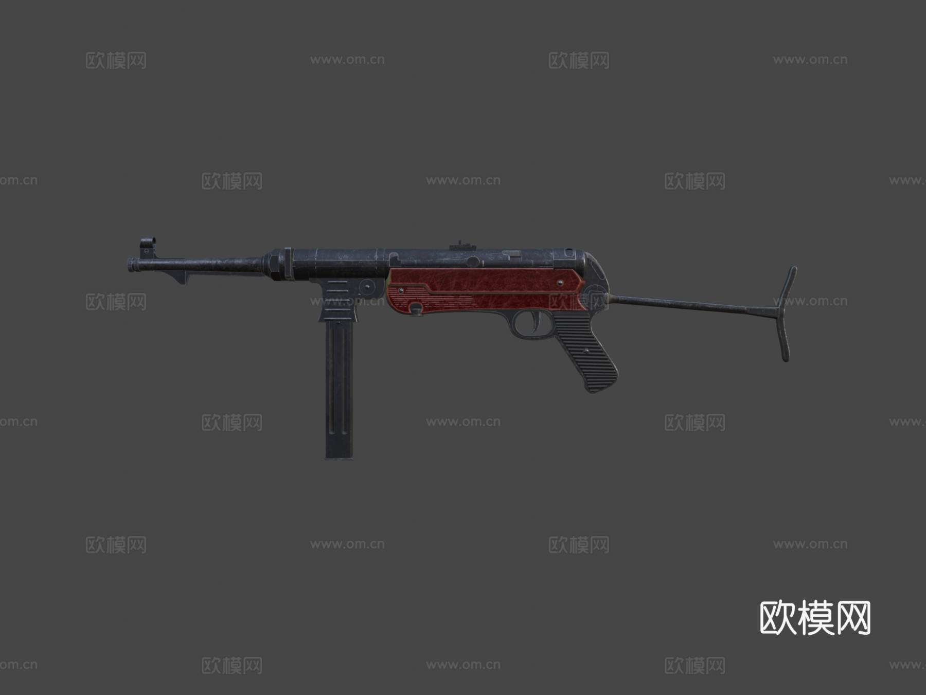 MP 40枪3d模型