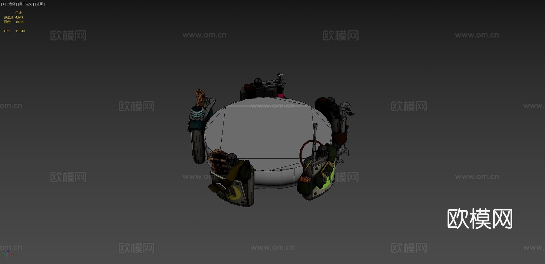 曼对机器广场烧瓶3d模型