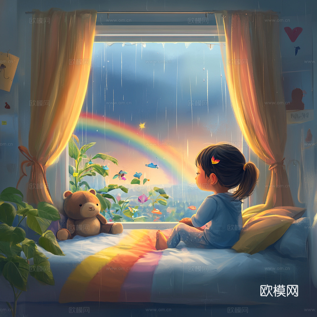 童趣卡通儿童房人物挂画