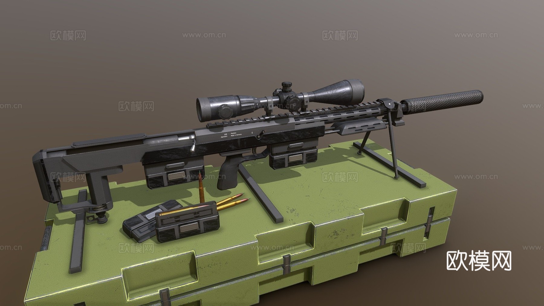 DSR .50狙击步枪su模型