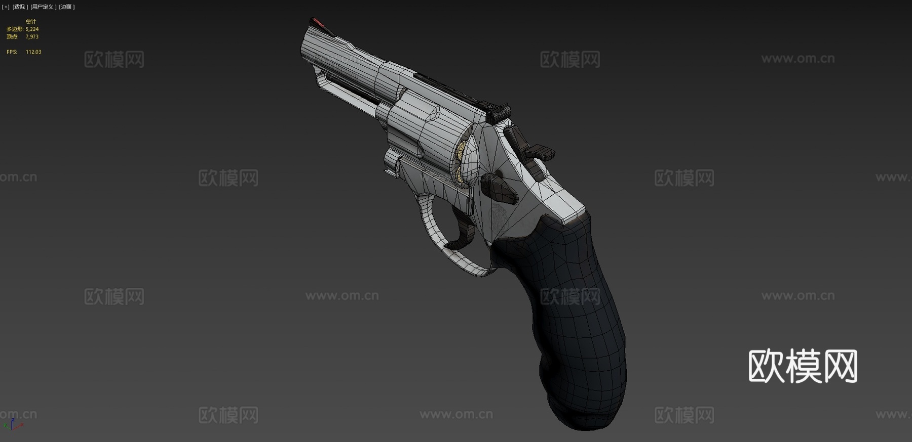 S&amp;W 66-8左轮手枪su模型su模型