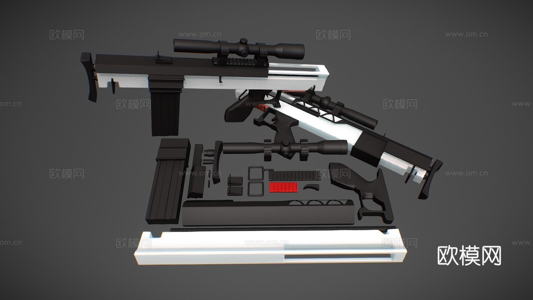 BULLPUP枪械3d模型