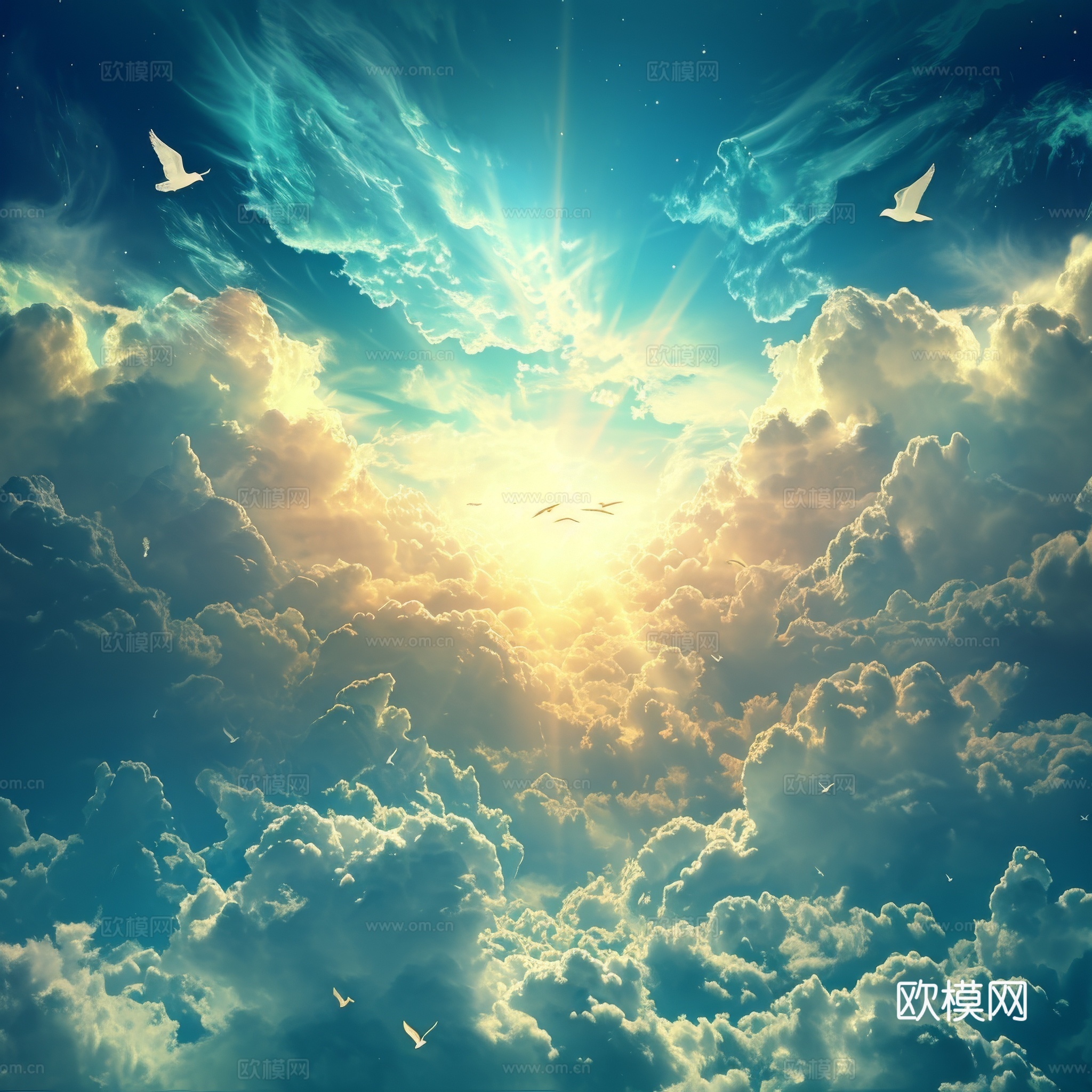 外景天空蓝天白云