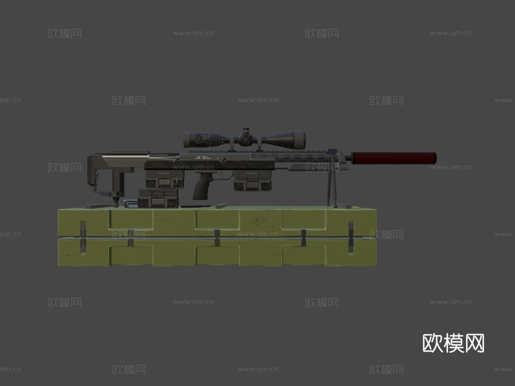 DSR .50狙击步枪3d模型