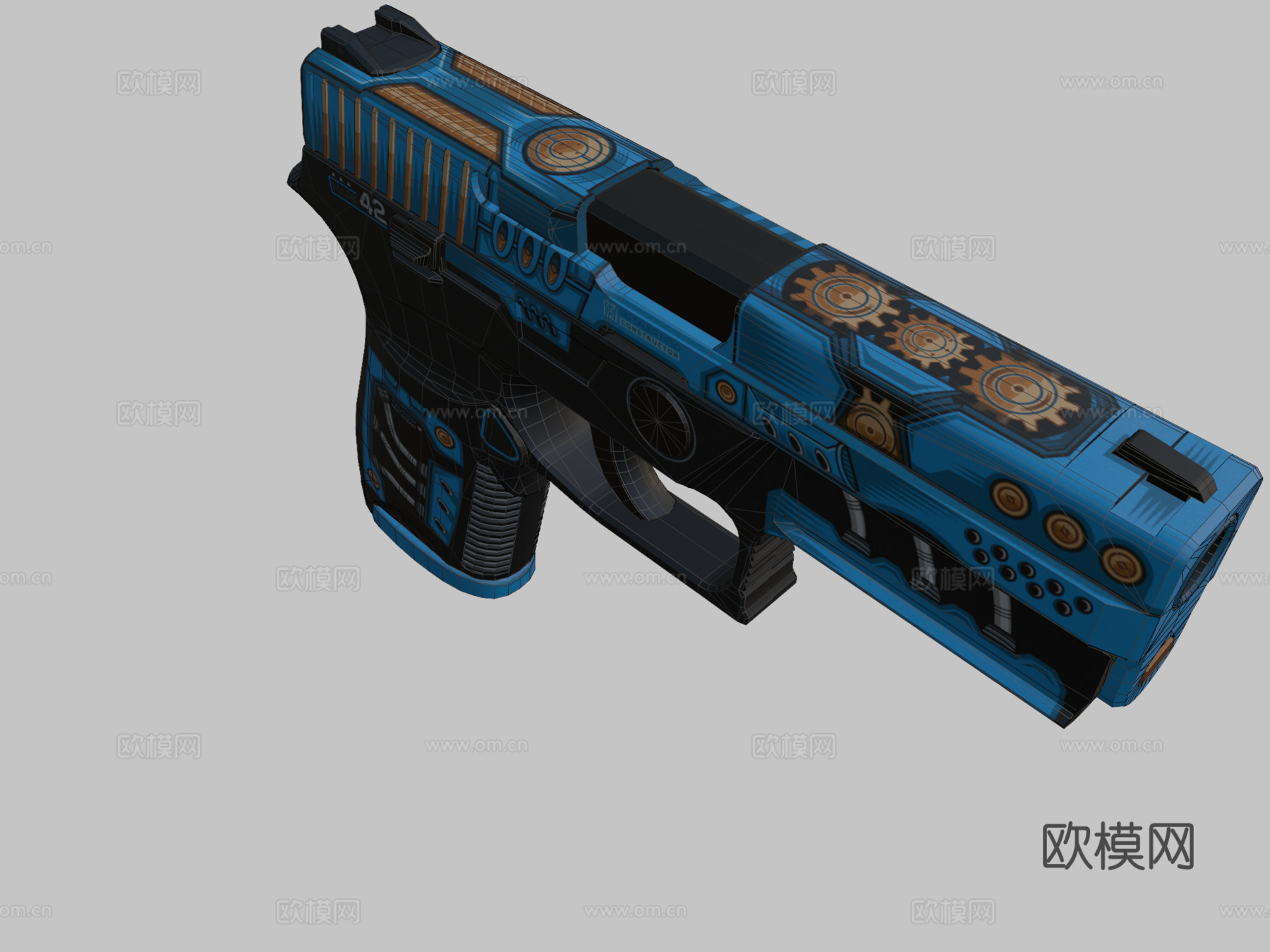 P250 - 构造者（蓝色）3d模型