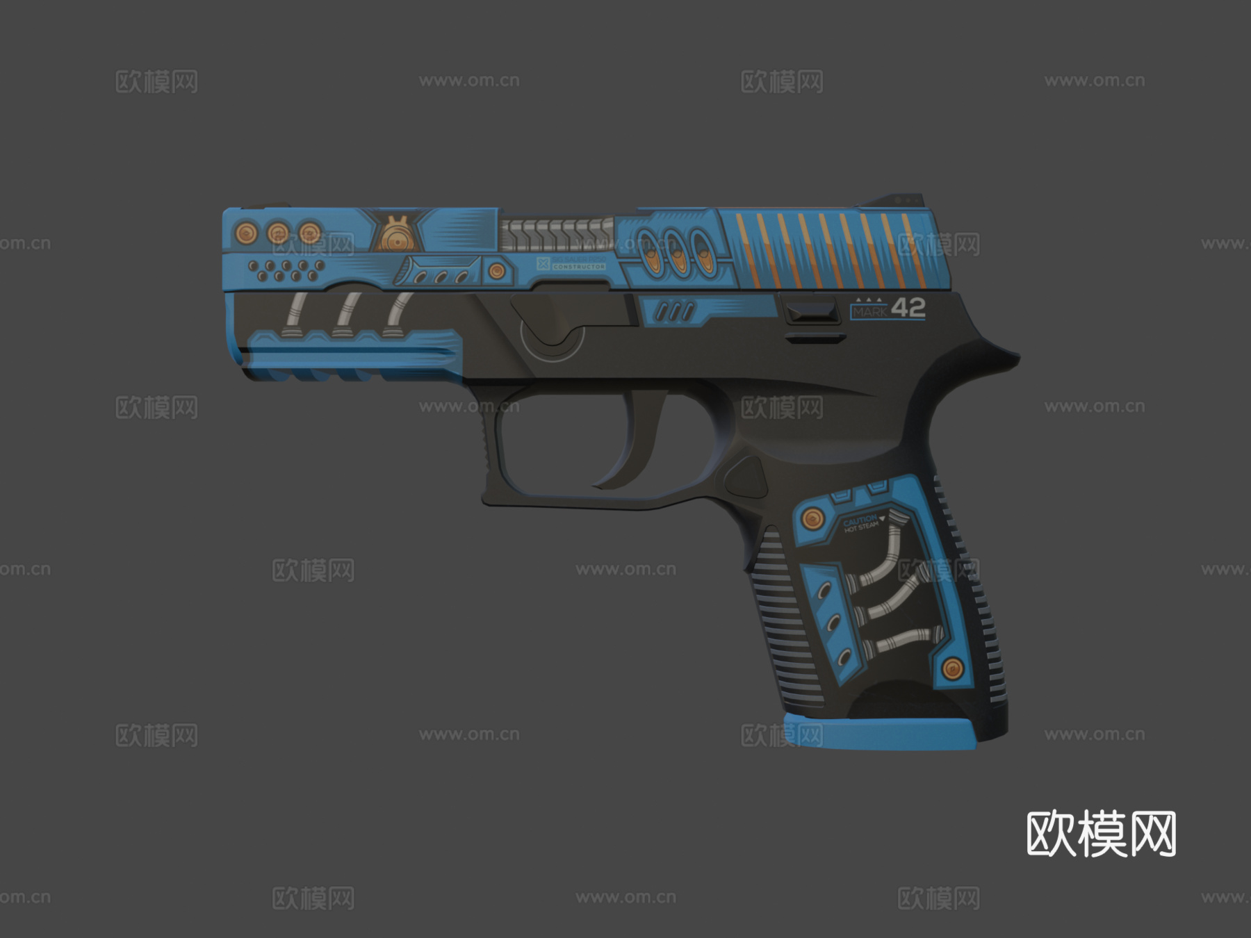 P250 - 构造者（蓝色）3d模型