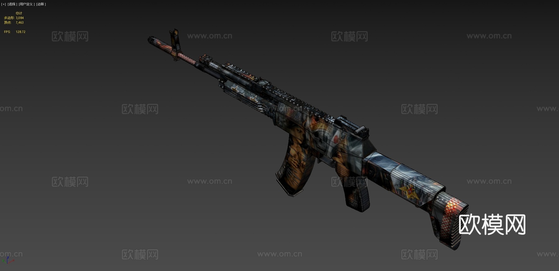 AK-12艺术涂装 103d模型