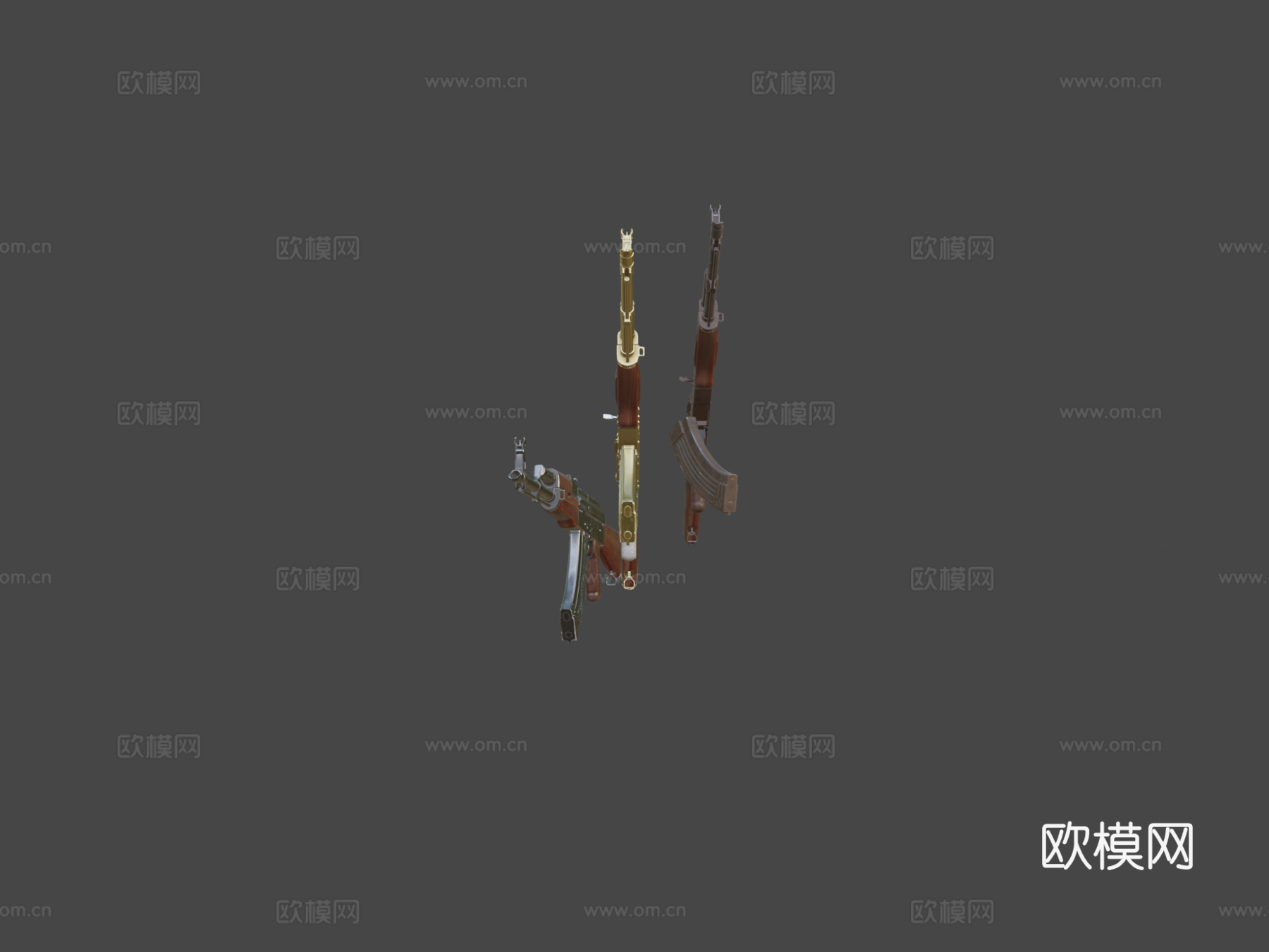 AK47带变体3d模型