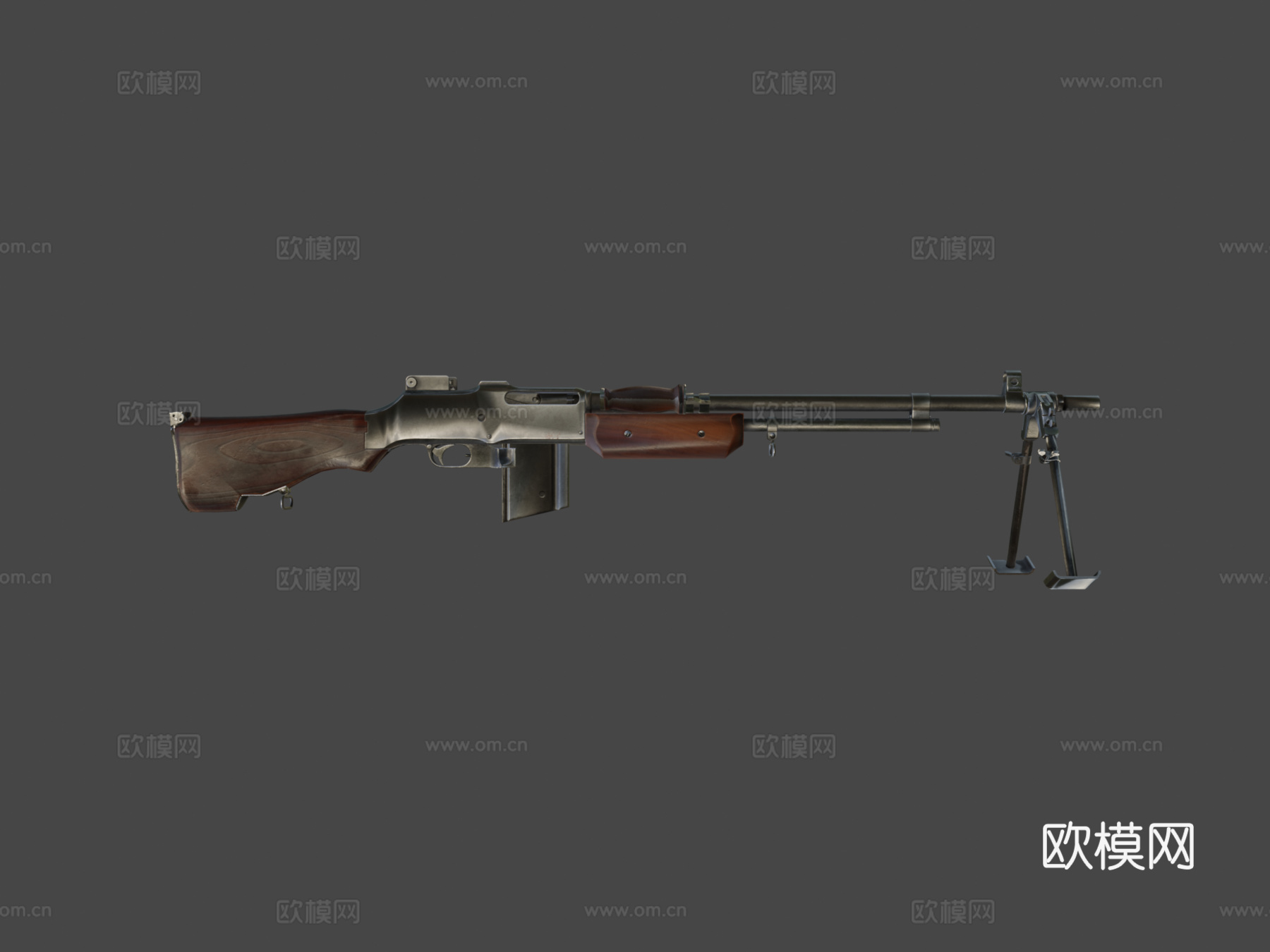 勃朗宁自动步枪M19183d模型