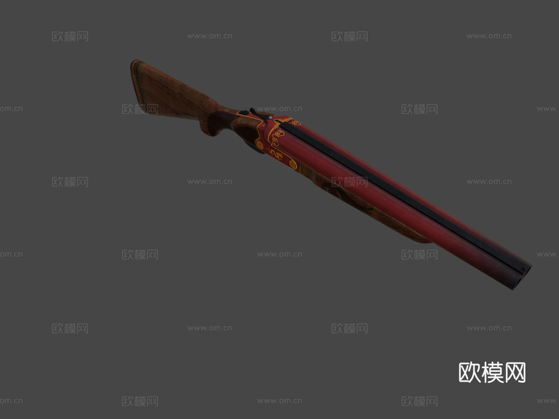 阴阳 - 双管3d模型