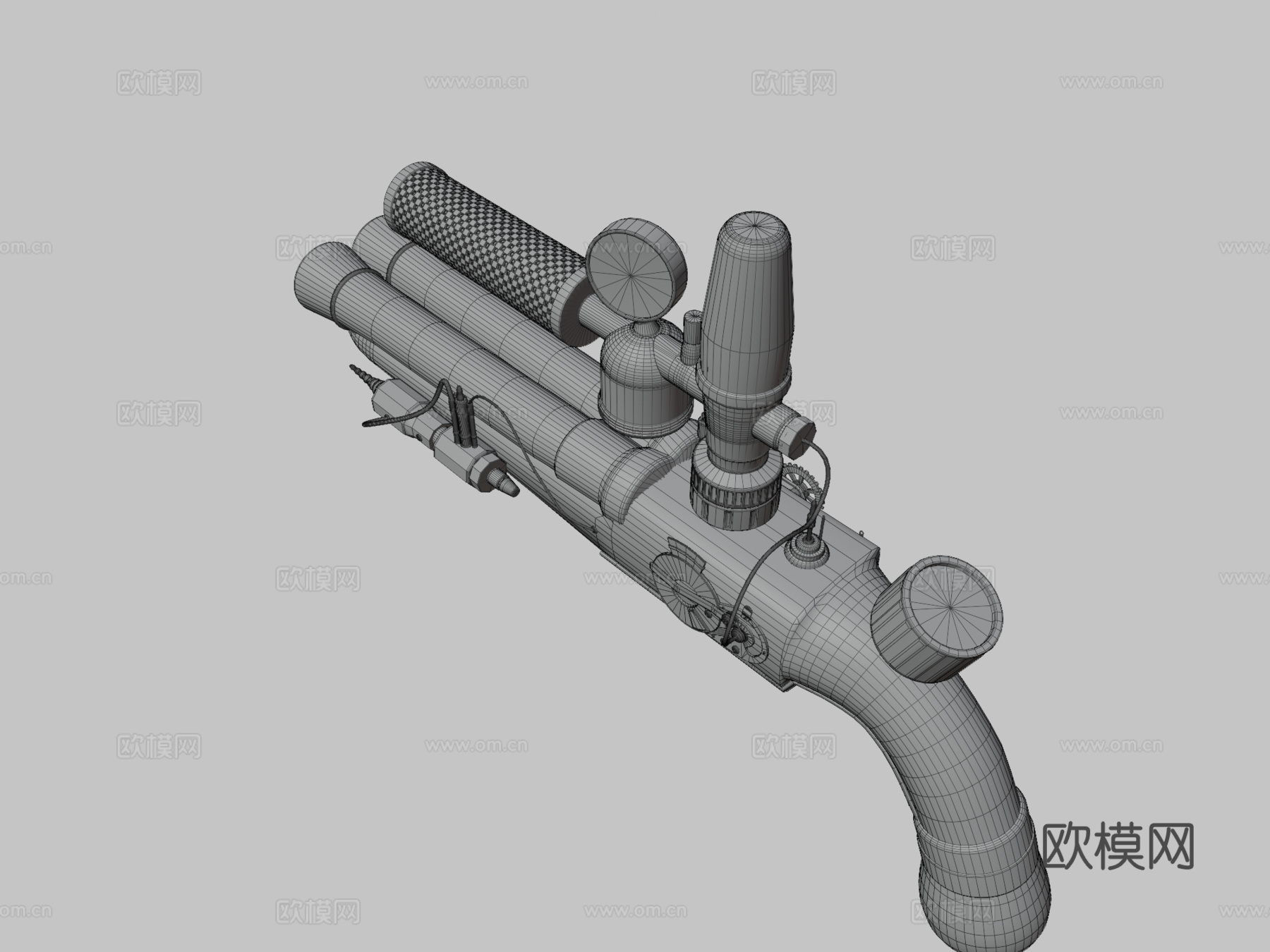 枪蒸汽朋克 - 学校项目3d模型