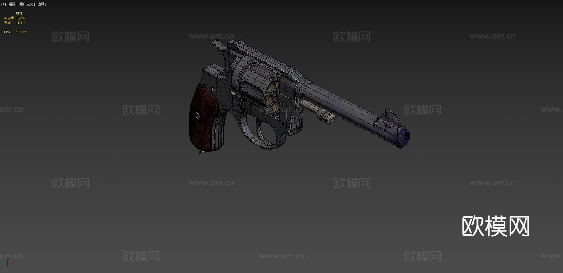 比利时1910 Swingout [rig v2.0]3d模型