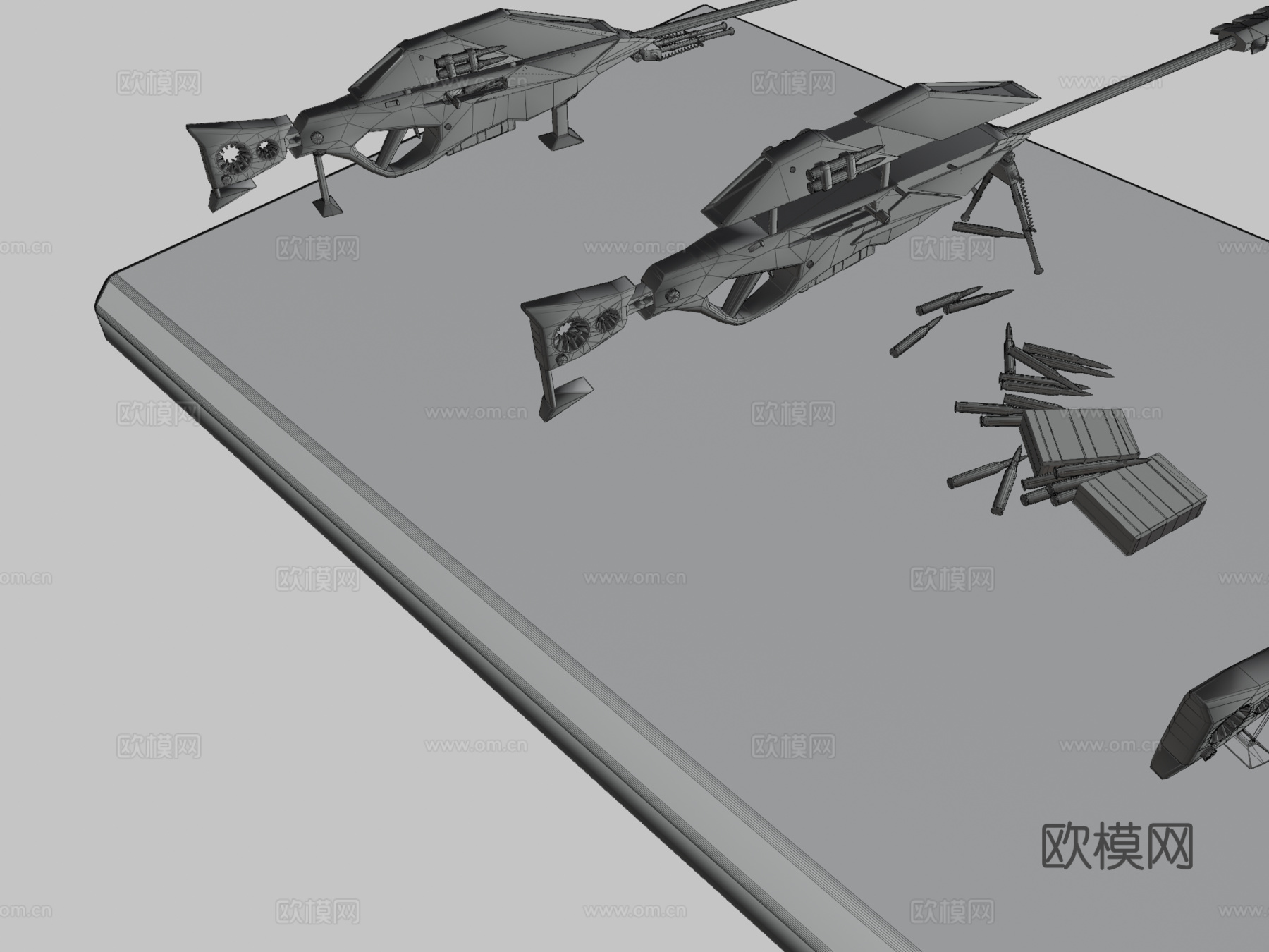 狙击步枪SRM-C99 - 森林3d模型