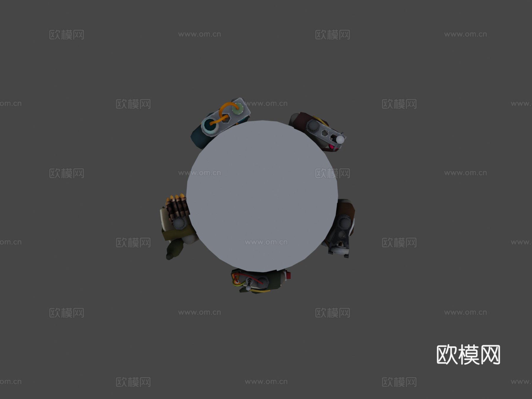 曼对机器广场烧瓶3d模型