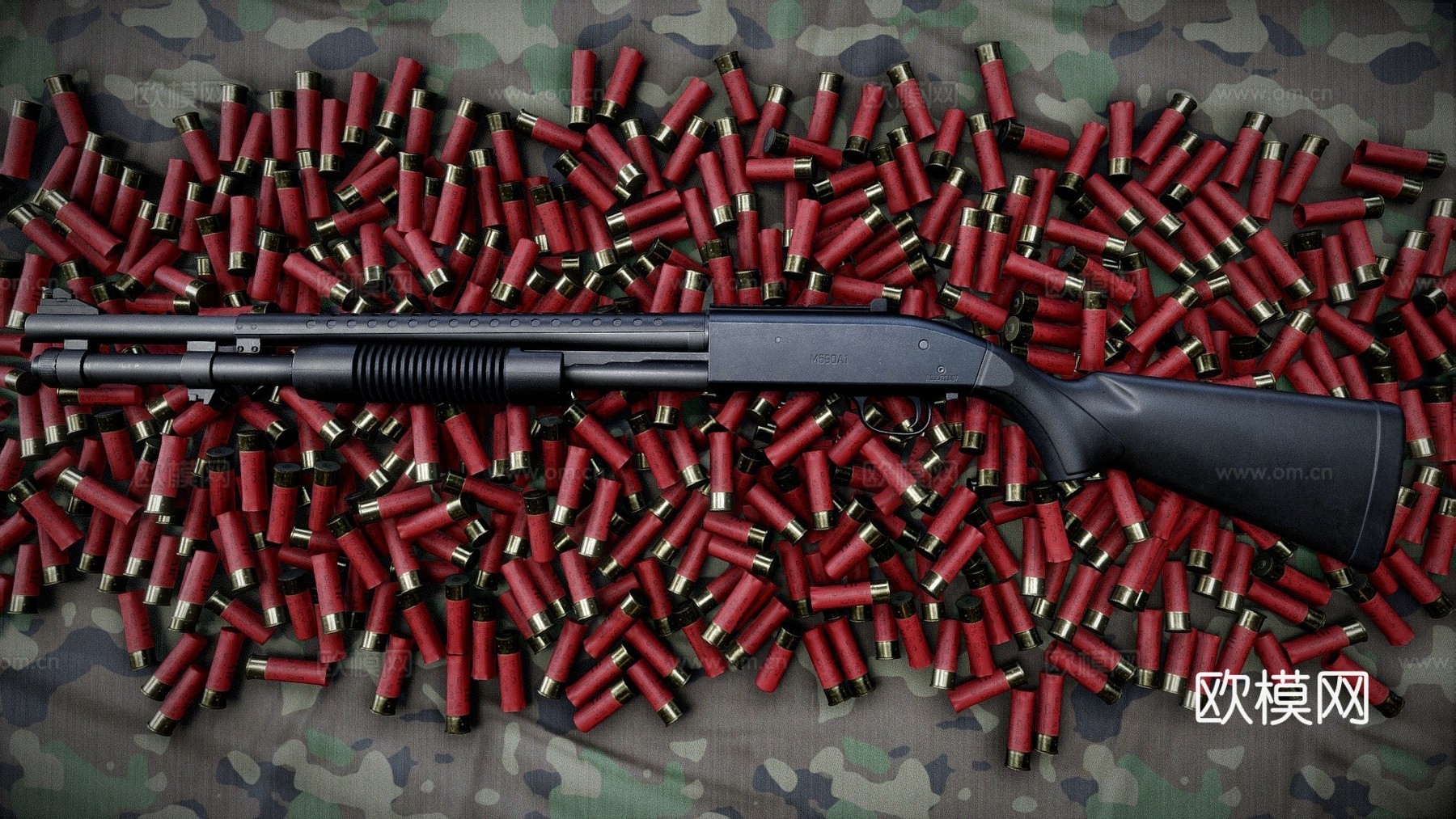 莫斯伯格590A1 - 游戏就绪su模型