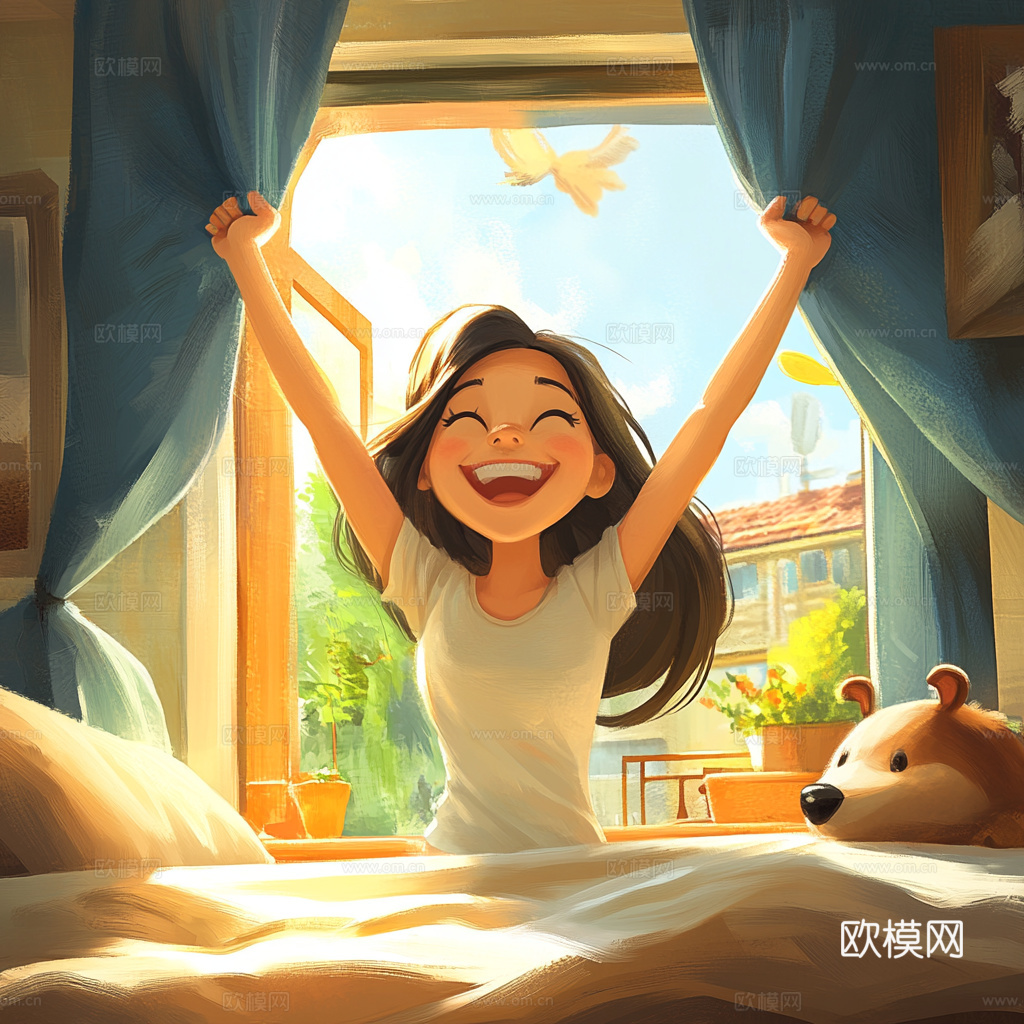 童趣卡通儿童房人物挂画