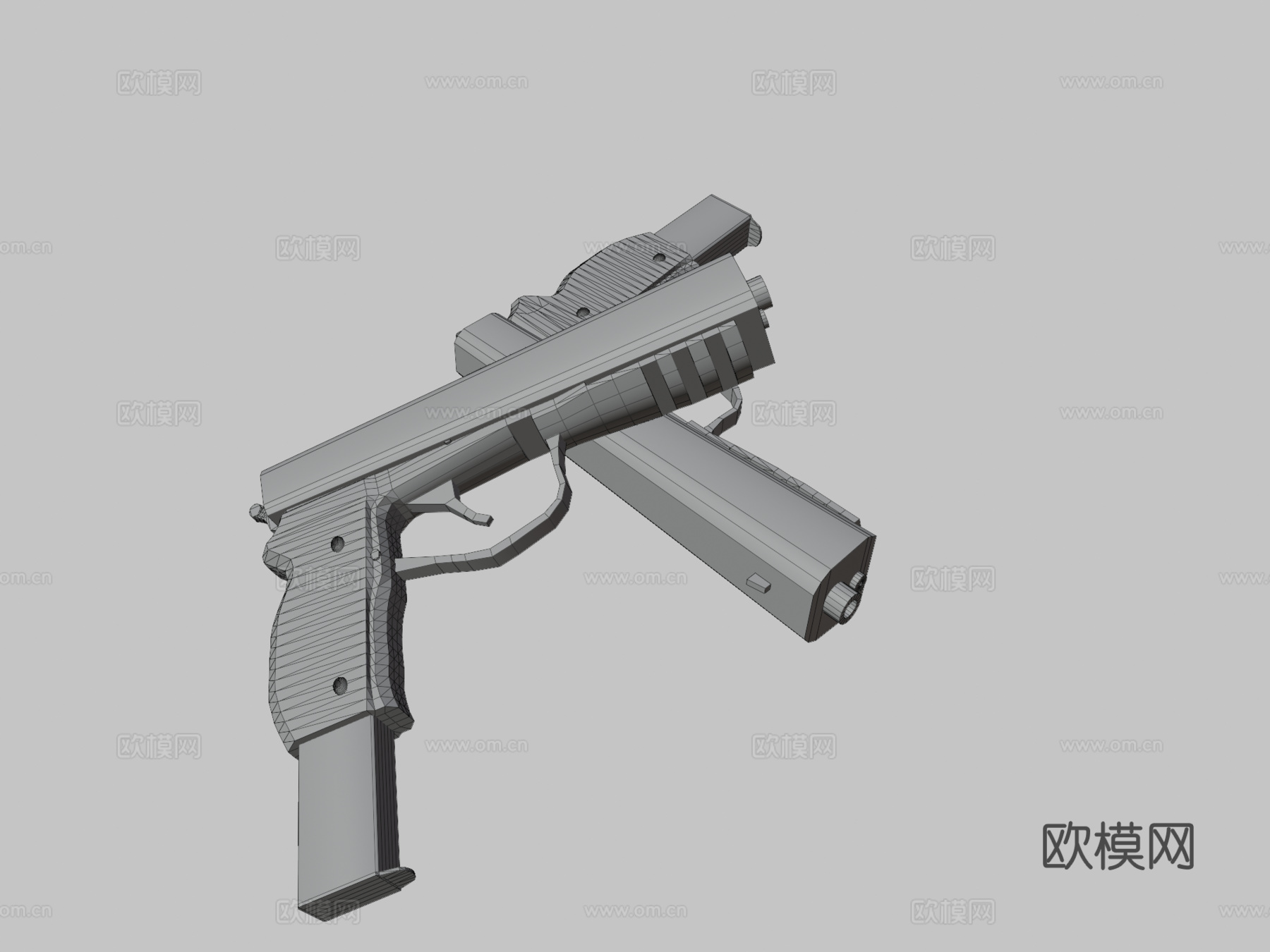 堡垒双机枪3d模型