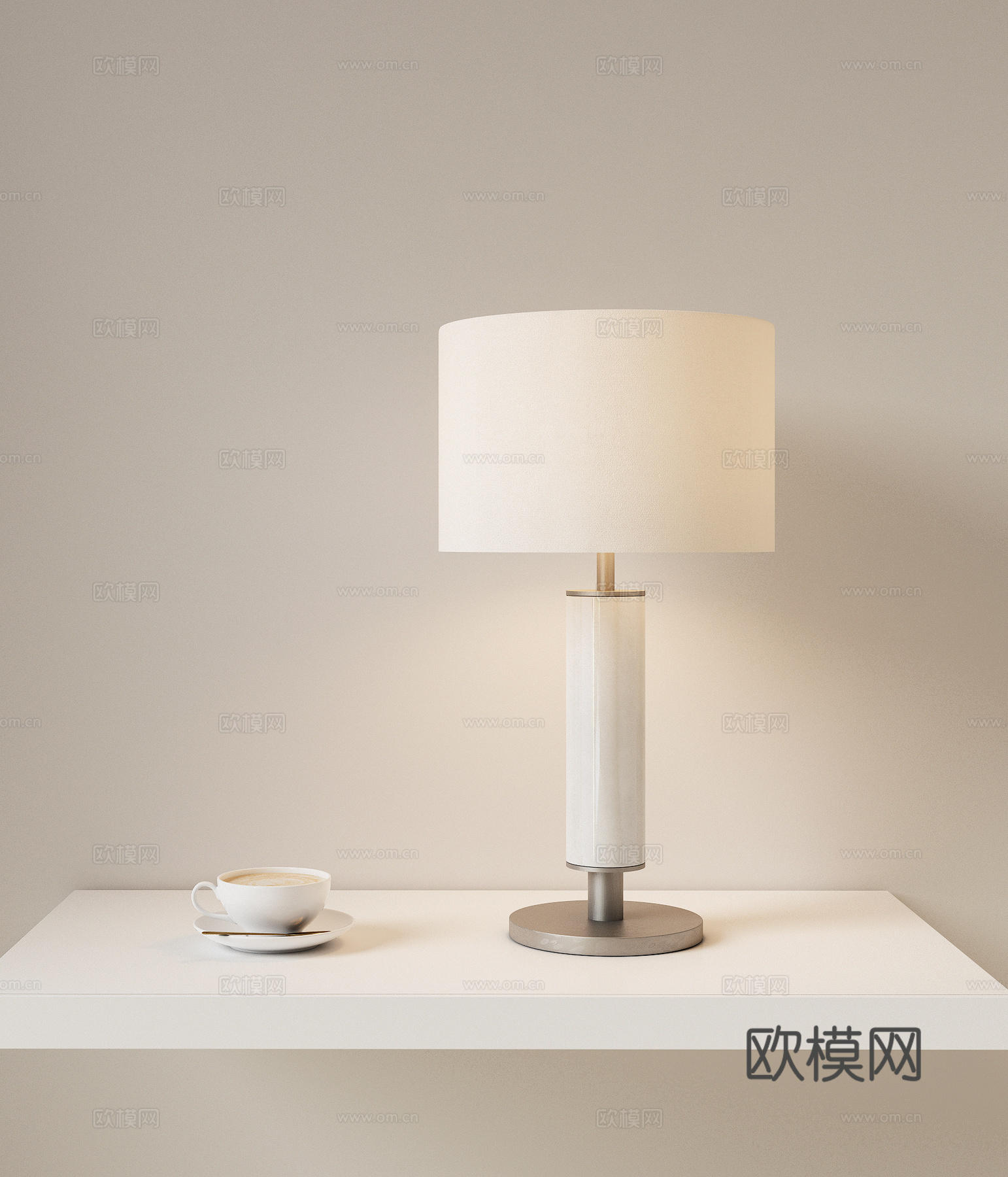现代复古台灯 金属台灯 床头台灯 客厅台灯 书房台灯3d模型