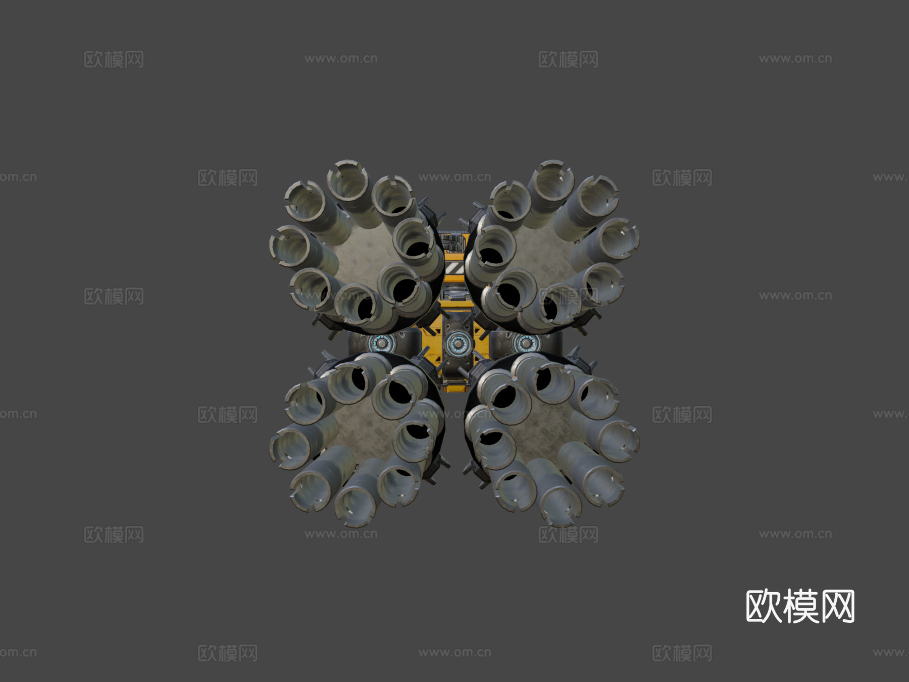 MOTHERGUNSHIP - 四管链式枪炮制造的枪su模型