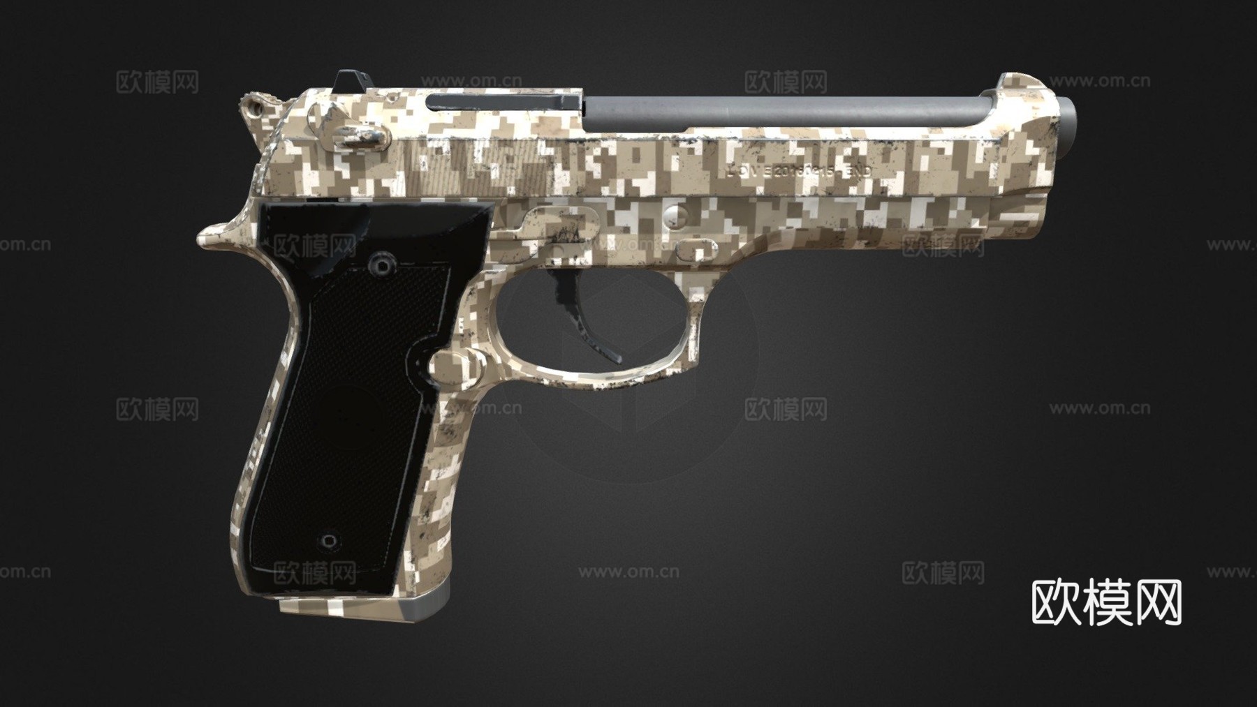 沙漠数字 - P92 - PUBG3d模型