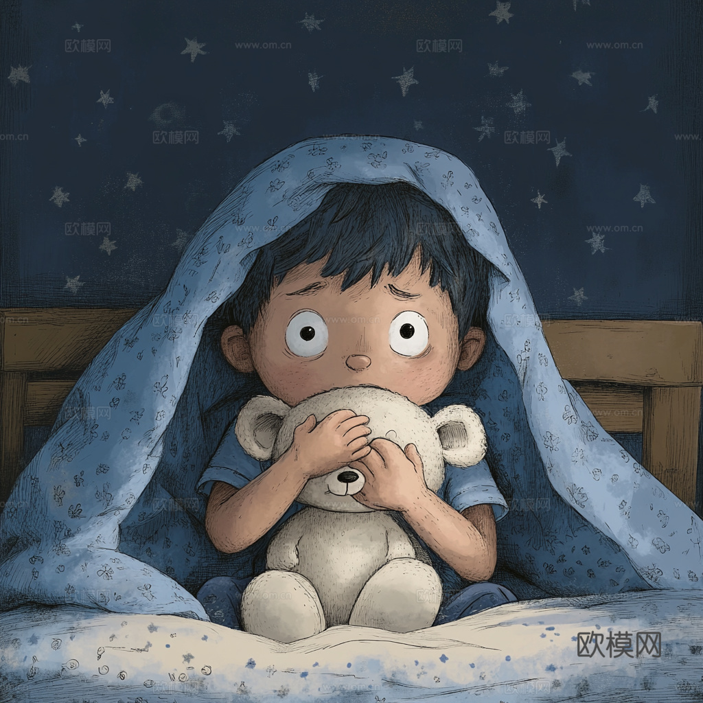 童趣卡通儿童房人物挂画下载（渲染图6）