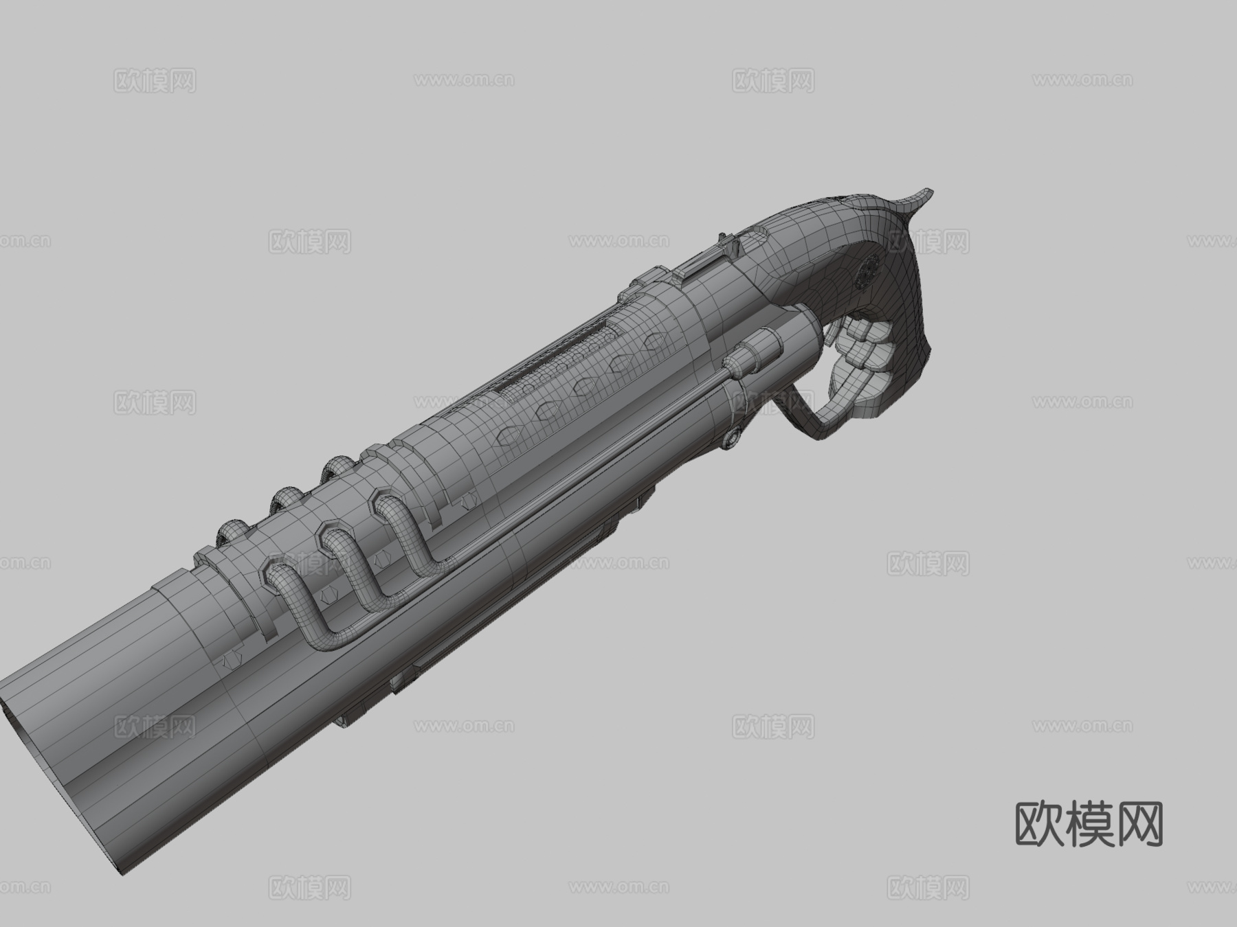 蒸汽朋克霰弹枪3d模型