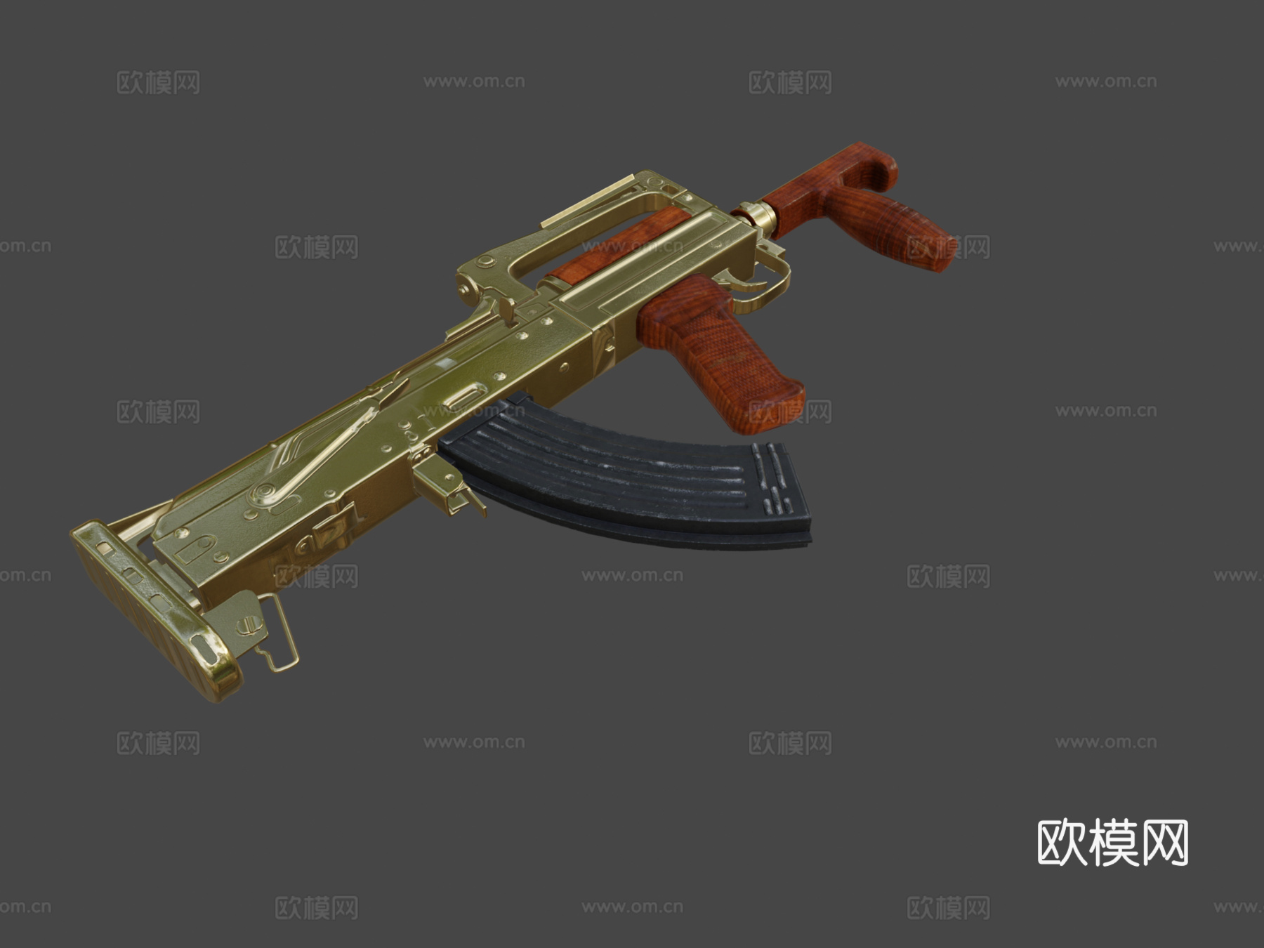 金色板 - Groza - PUBG3d模型