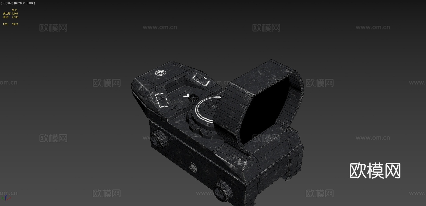 红点瞄准镜3d模型