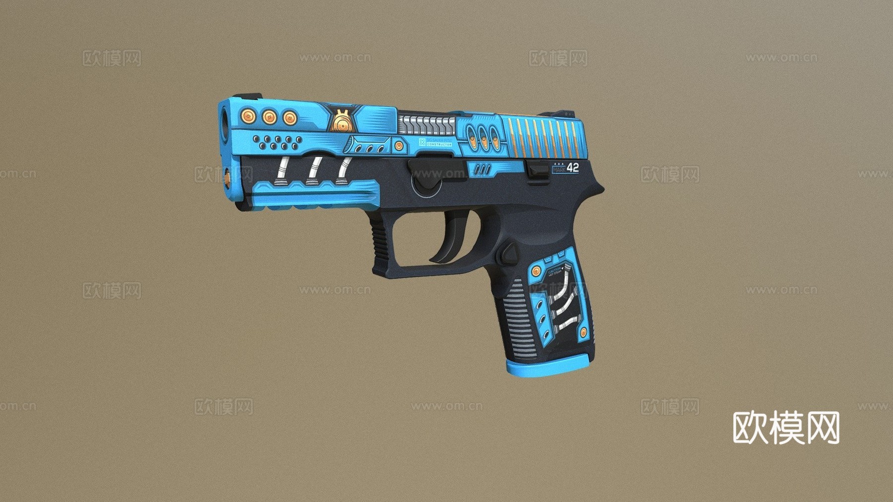 P250 - 构造者（蓝色）3d模型