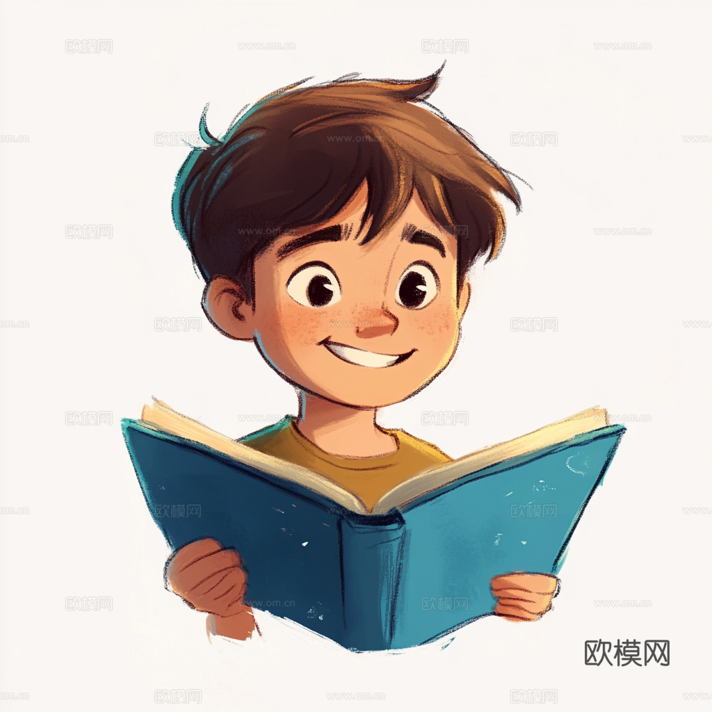 童趣卡通儿童房人物挂画下载（渲染图3）