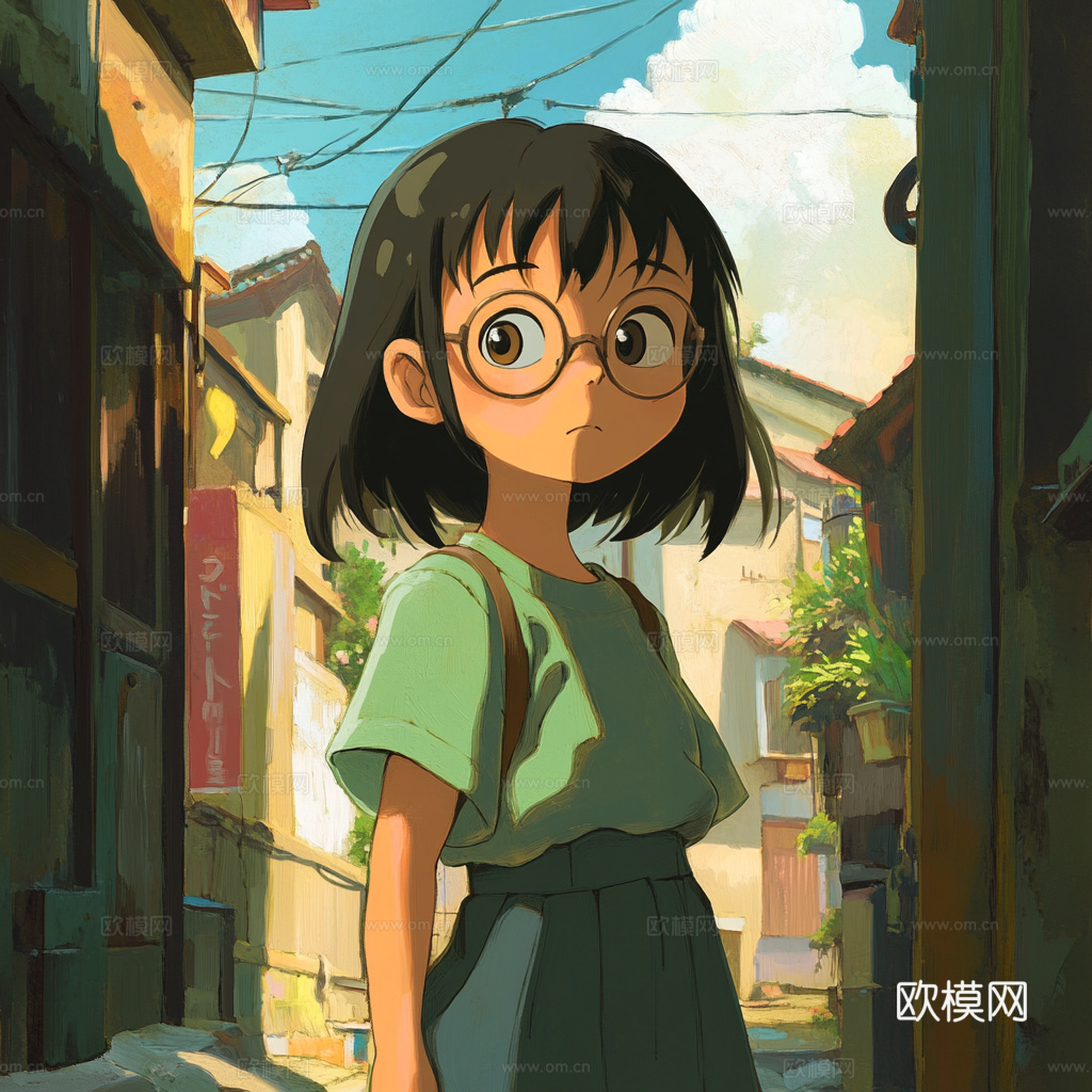 童趣卡通儿童房人物挂画下载（渲染图3）