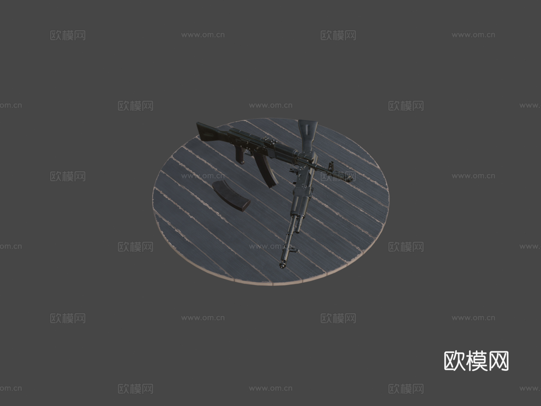 AK74M突击步枪3d模型