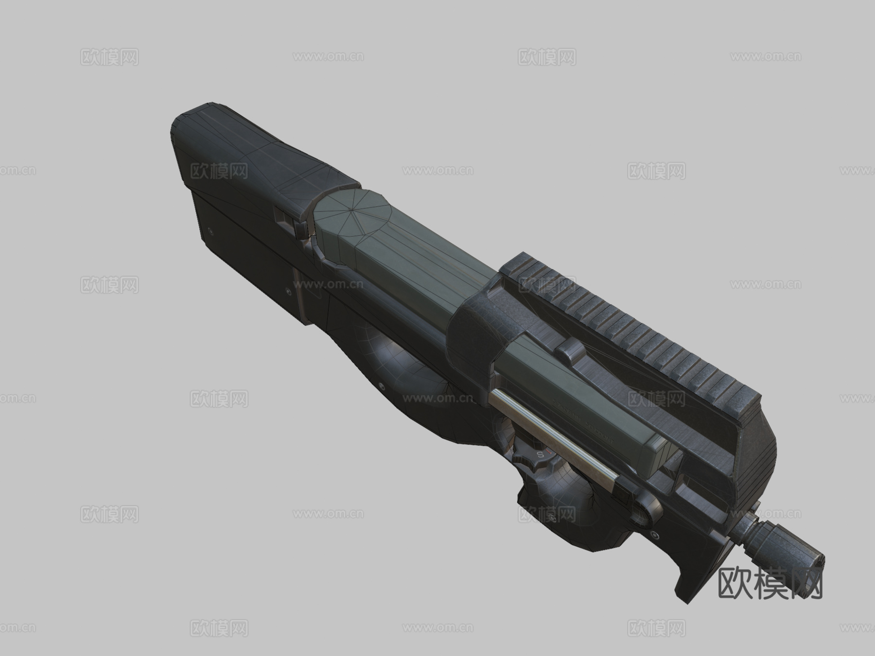 P90 牛犊式卡宾枪su模型