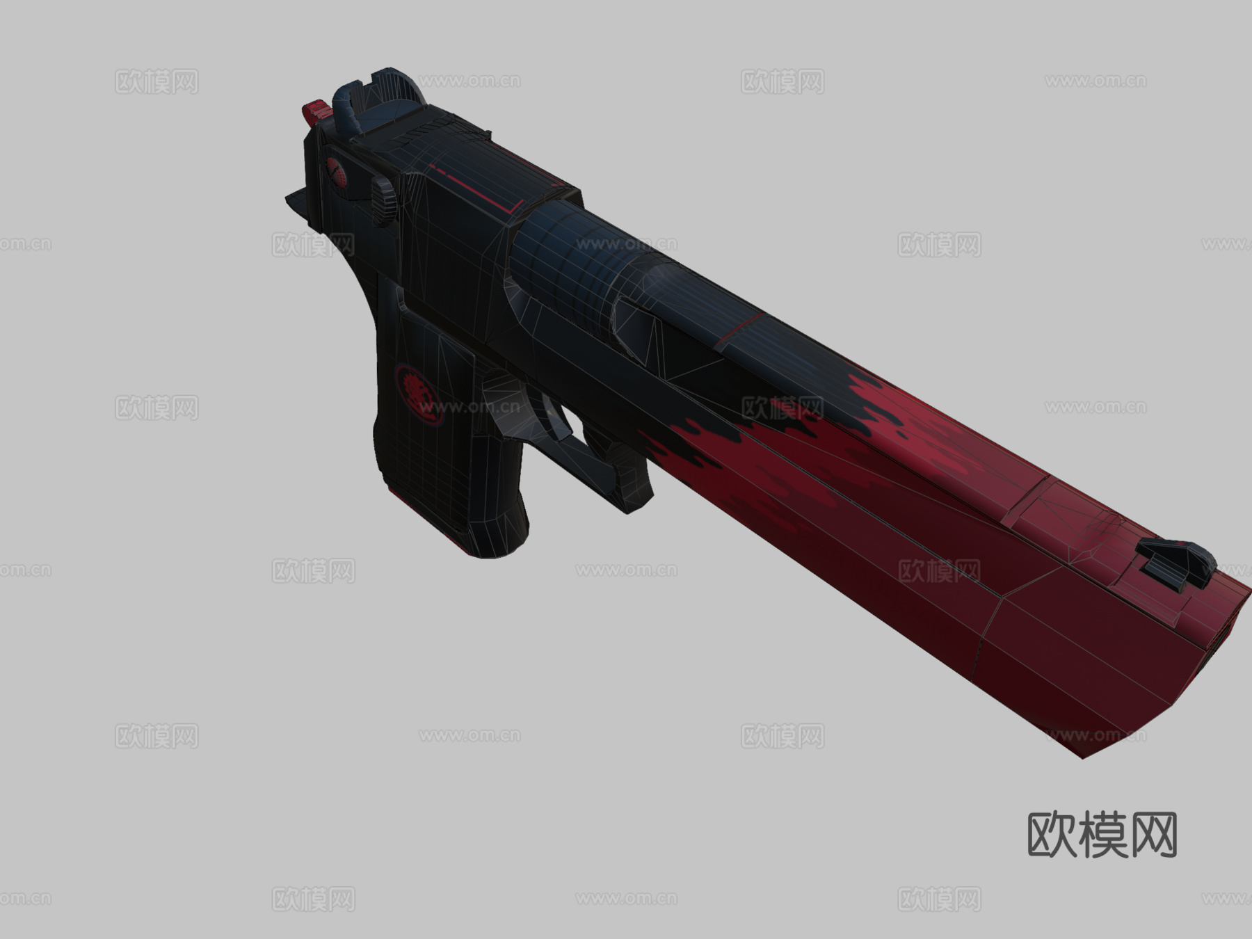 沙漠之鹰 - 溅射狂欢3d模型