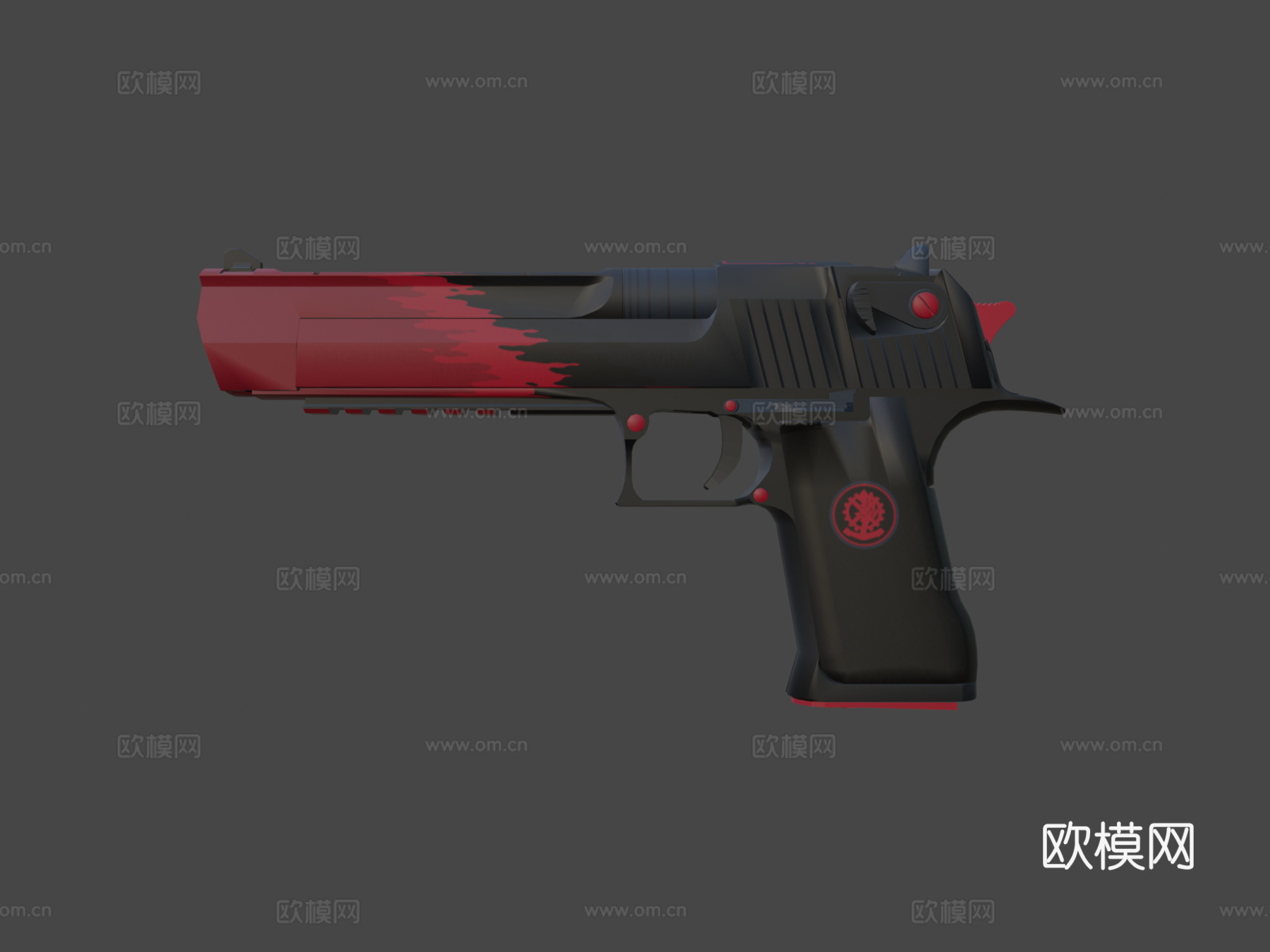 沙漠之鹰 - 溅射狂欢3d模型