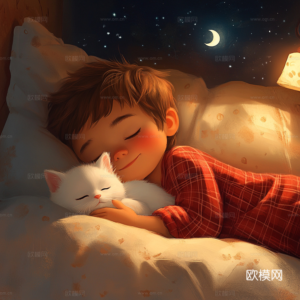 童趣卡通儿童房人物挂画下载（渲染图5）