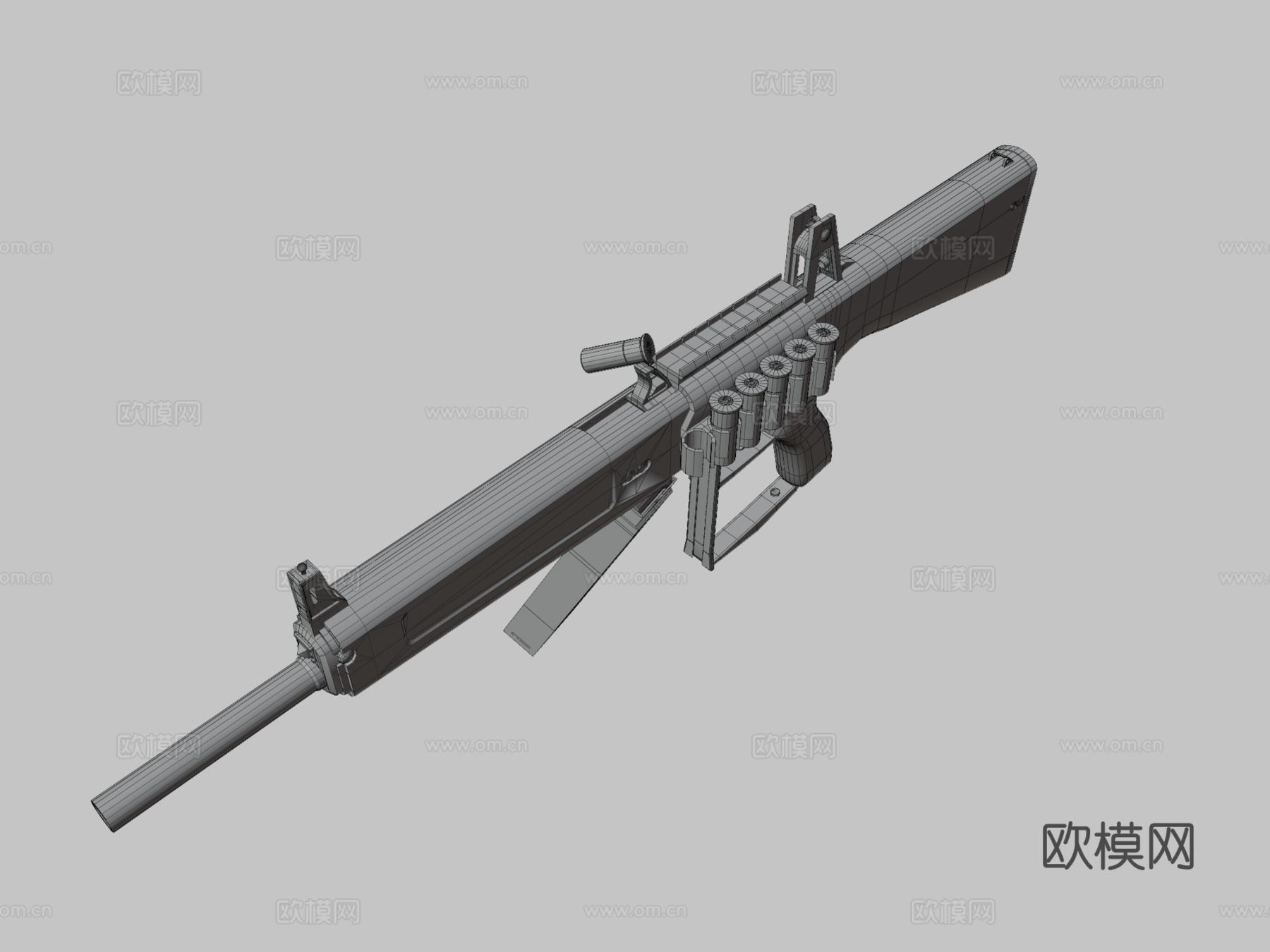AA12霰弹枪3d模型