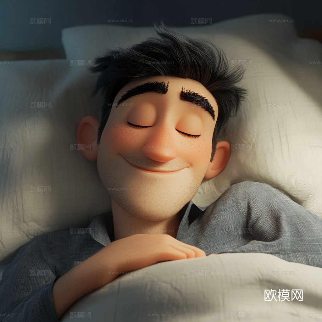 童趣卡通儿童房人物挂画下载（渲染图2）