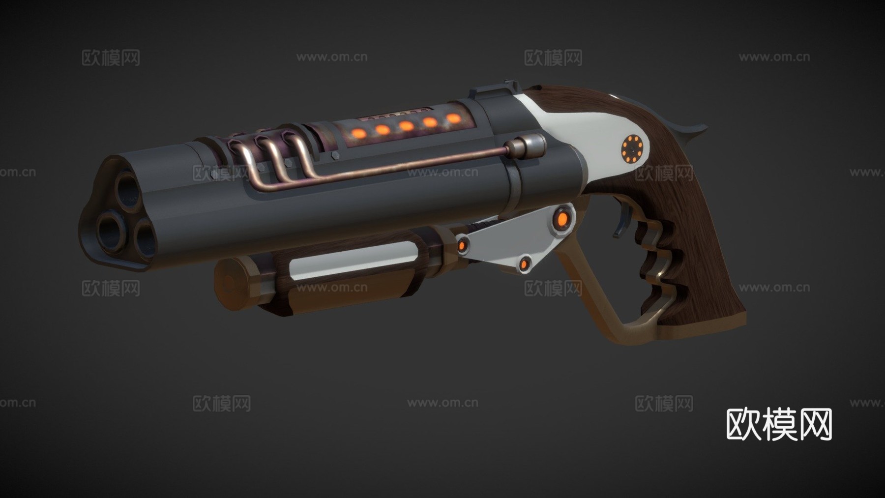 蒸汽朋克霰弹枪3d模型