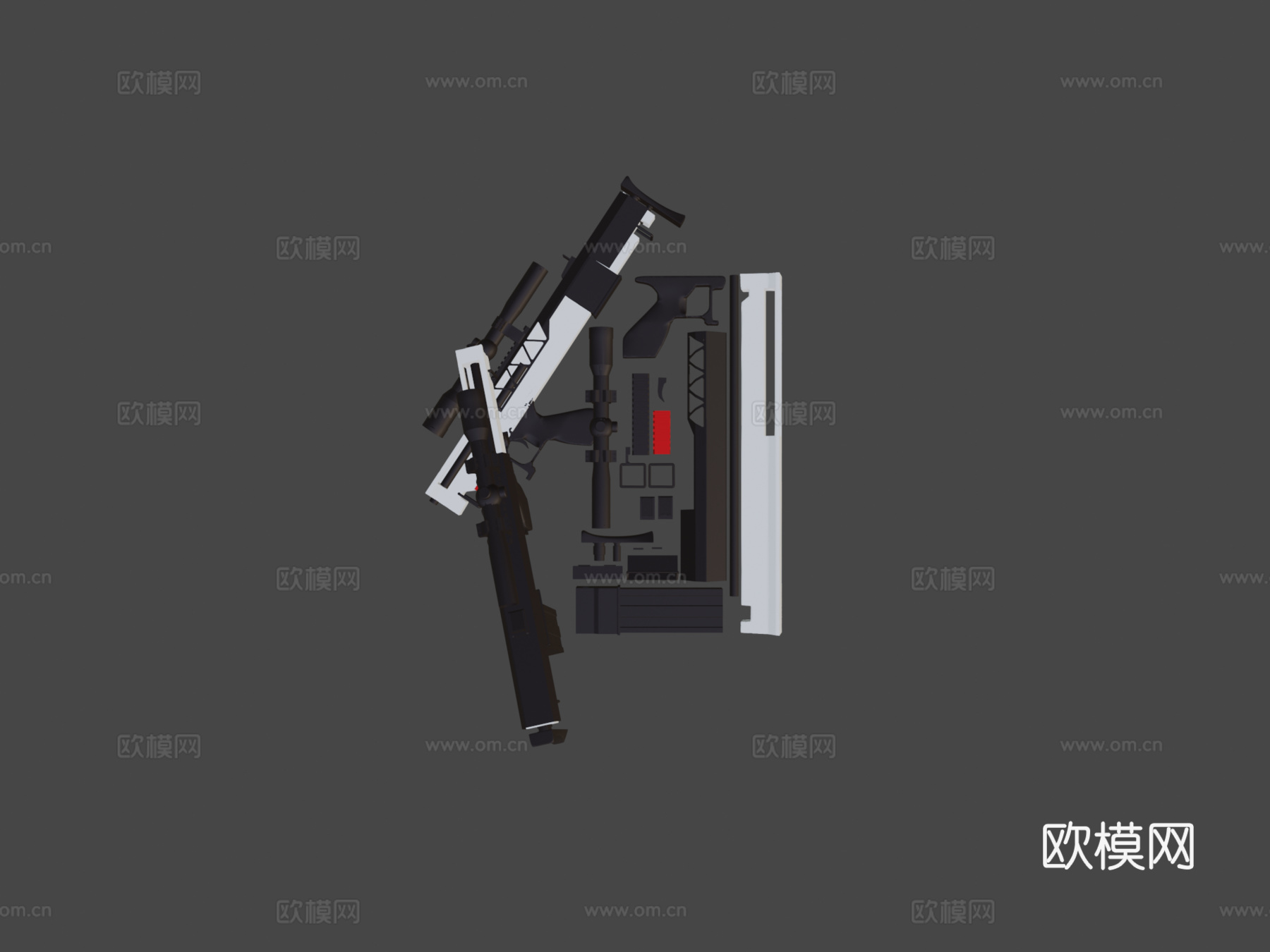 BULLPUP枪械3d模型