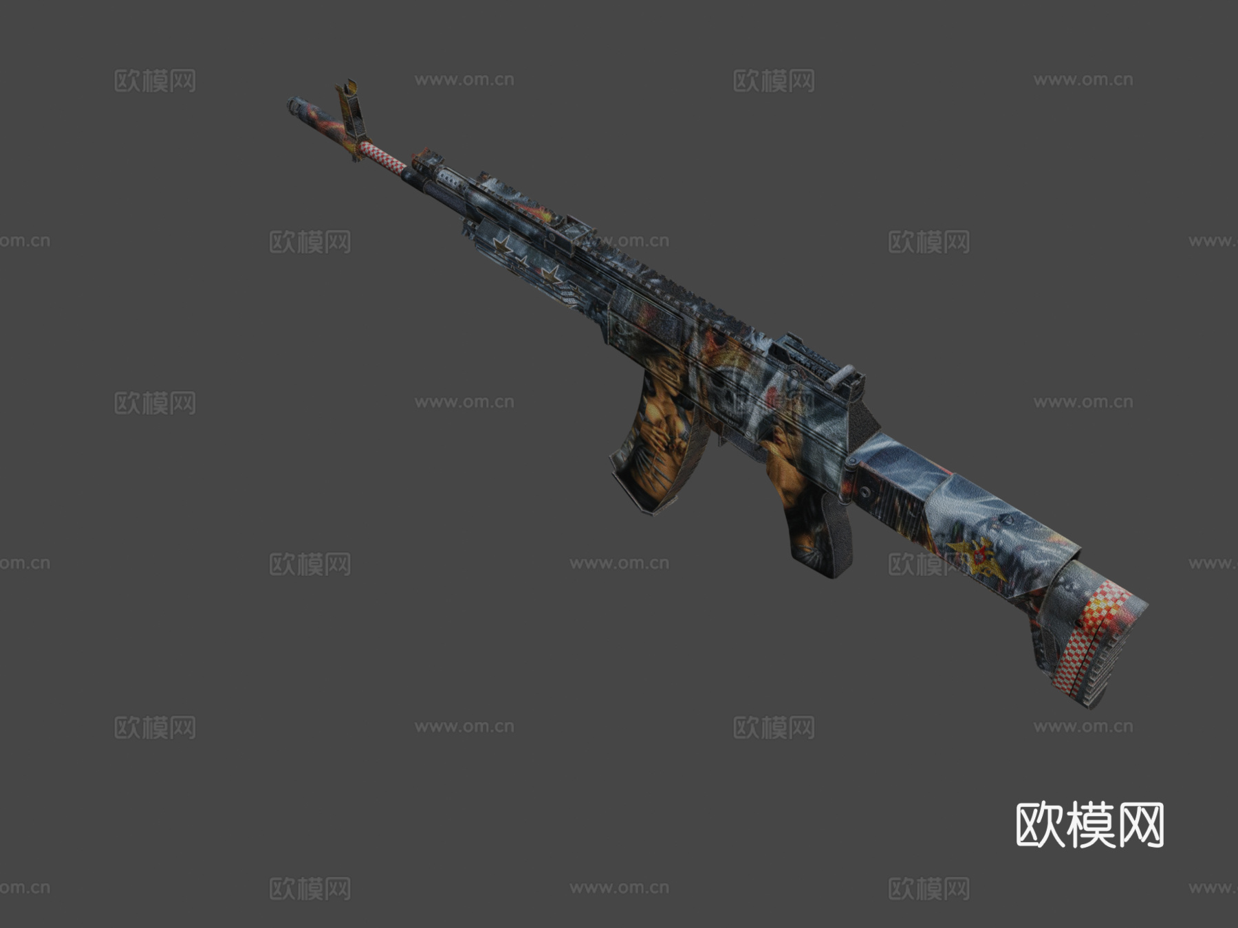 AK-12艺术涂装 103d模型