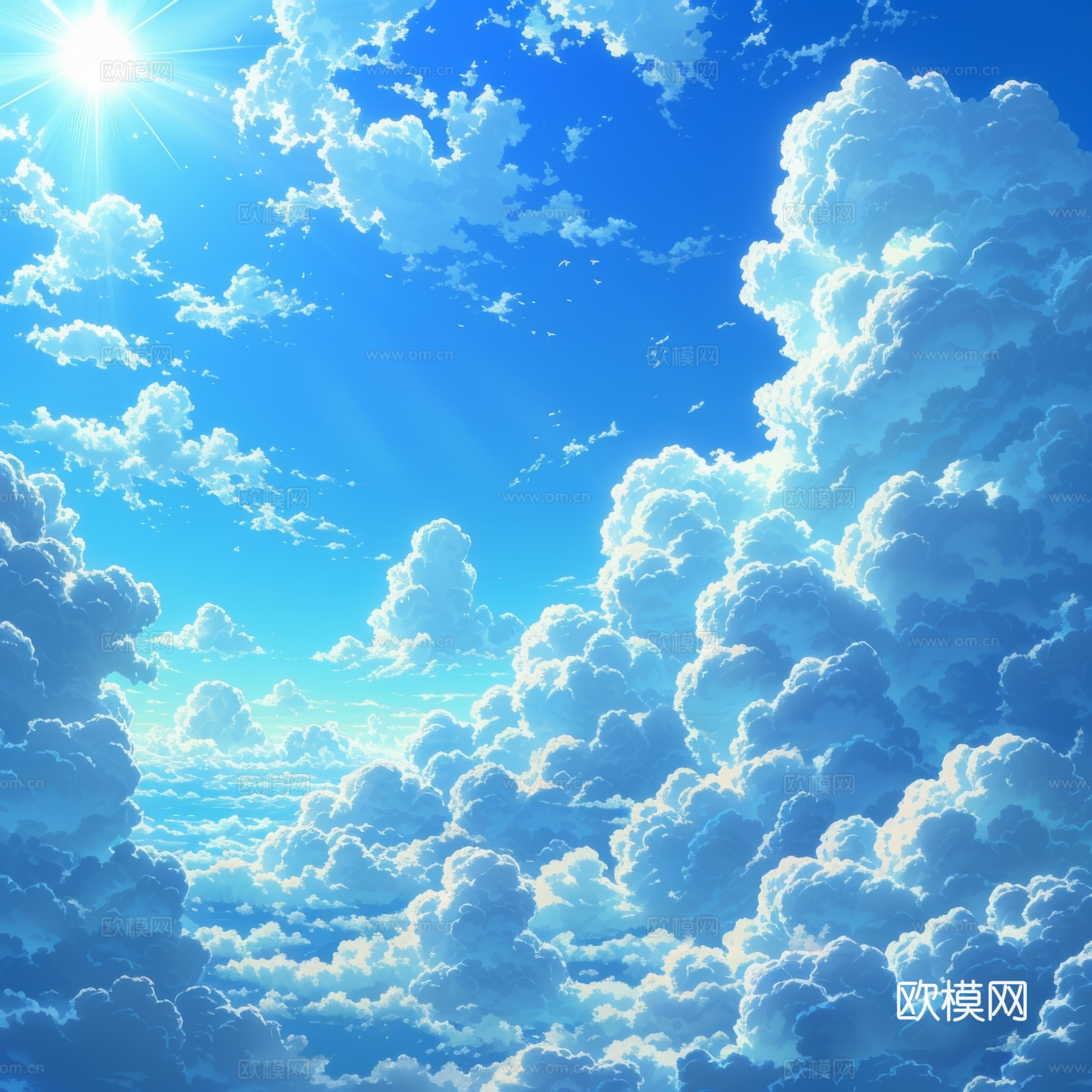 外景天空蓝天白云