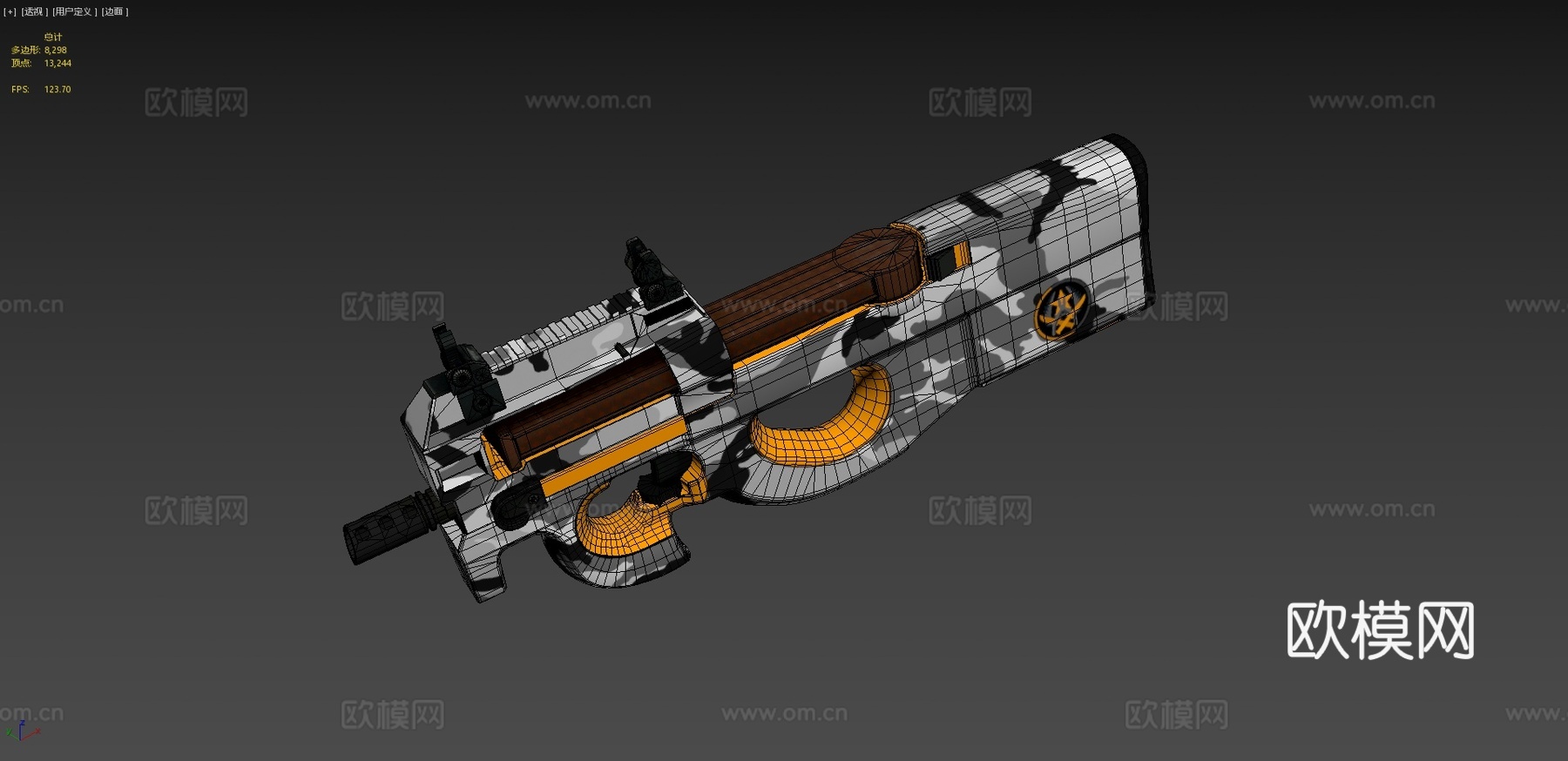 P90对峙3d模型